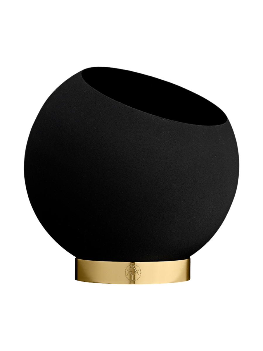 
Portavaso di design per interni/esterni „Globe“, nero/oro - Ø 17 cm x H 15,4 cm