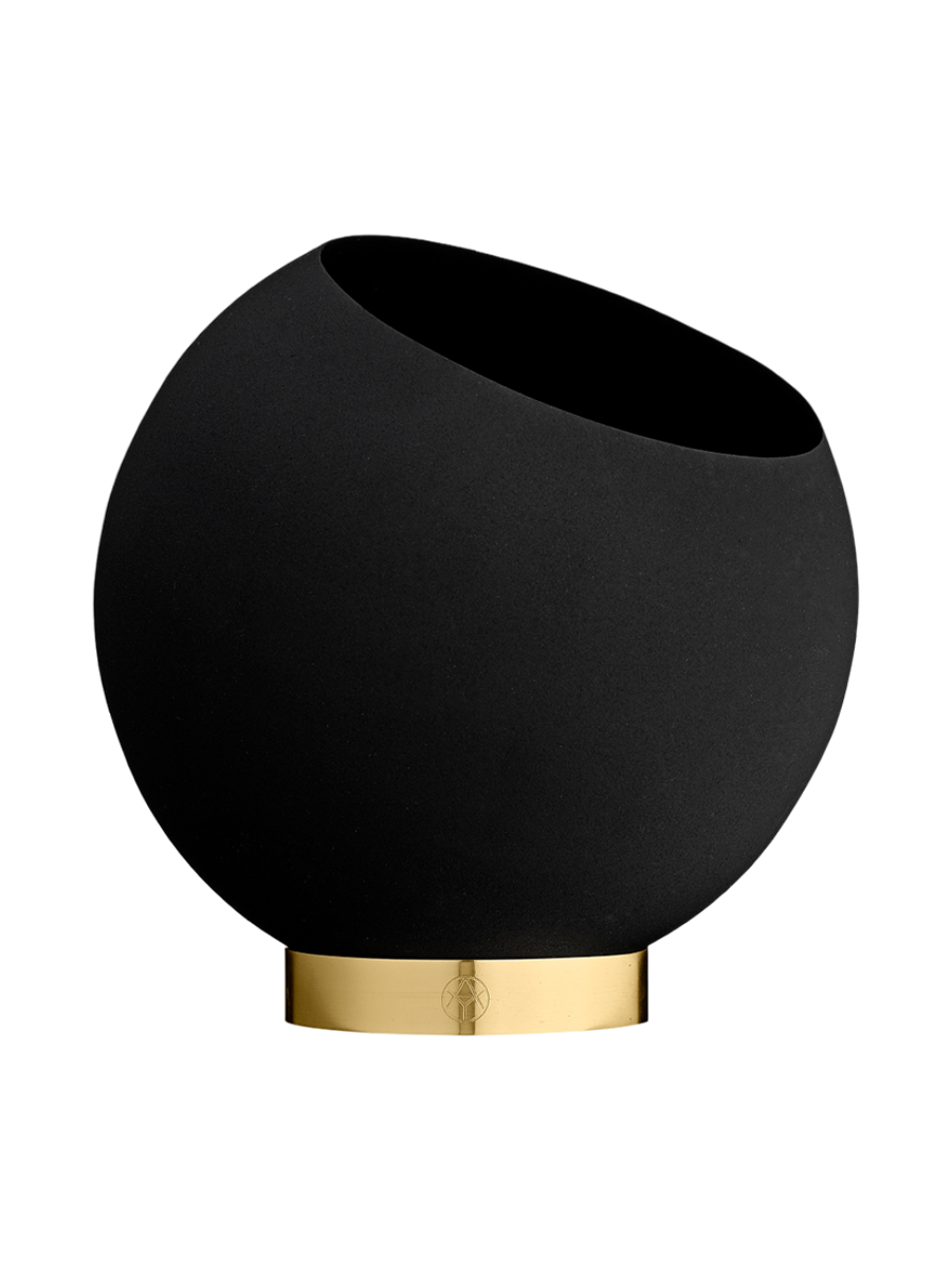 
Portavaso di design per interni/esterni „Globe“, nero/oro - Ø 21 cm x H 18,8 cm