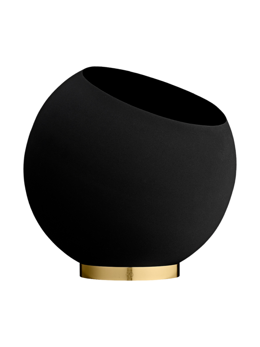 
Portavaso di design per interni/esterni „Globe“, nero/oro - Ø 37 cm x H 32,3 cm