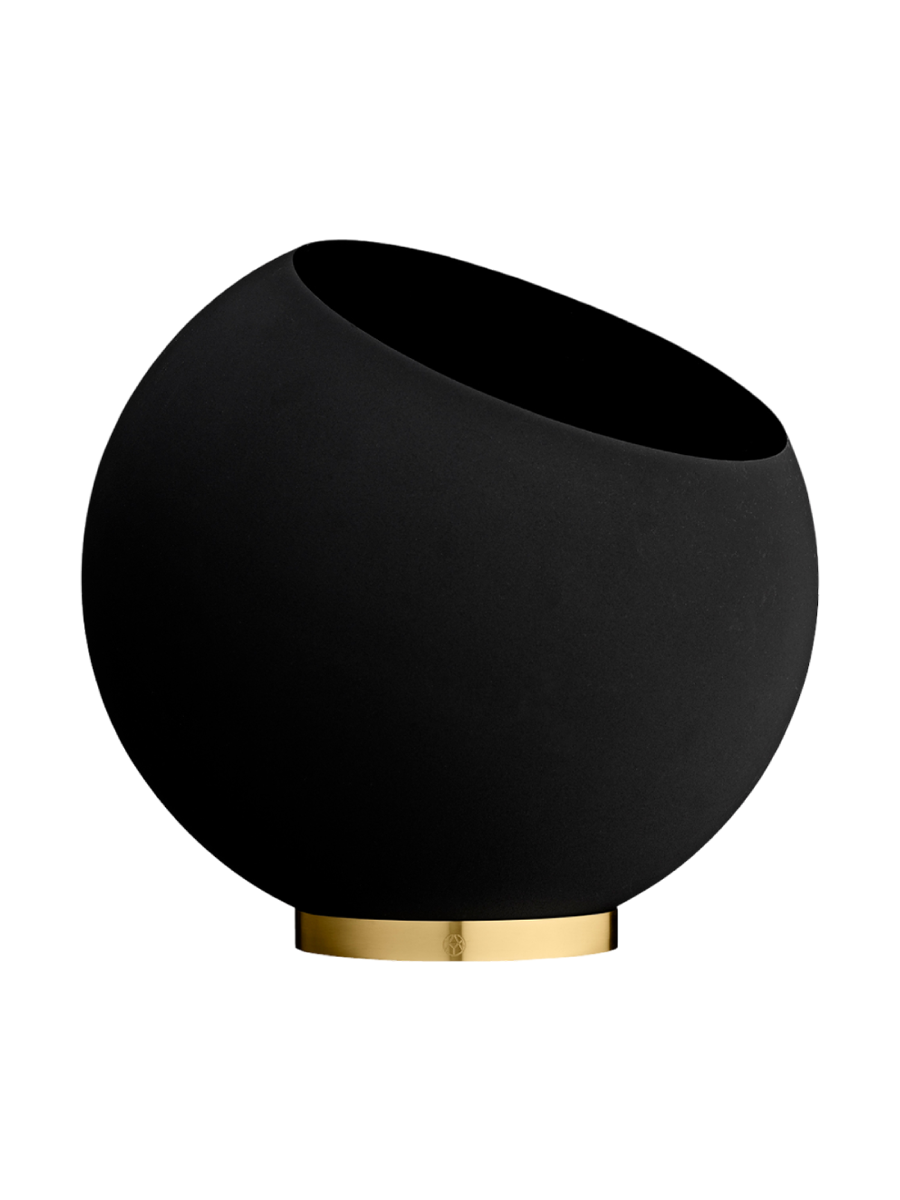 
Portavaso di design per interni/esterni „Globe“, nero/oro - Ø 43 cm x 37,4 cm