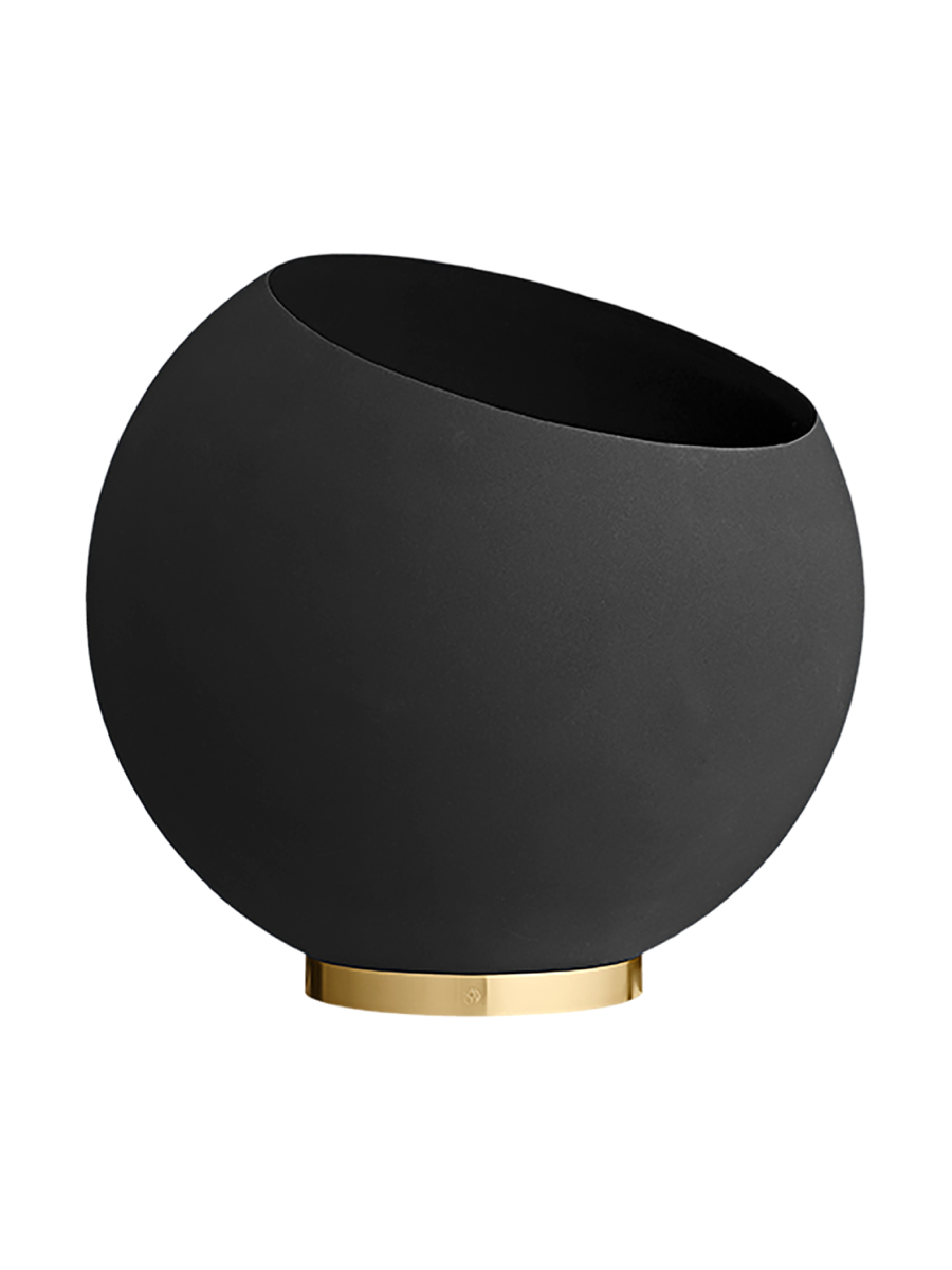 
Portavaso di design per interni/esterni „Globe“, nero/oro - Ø 60 cm x 50 cm