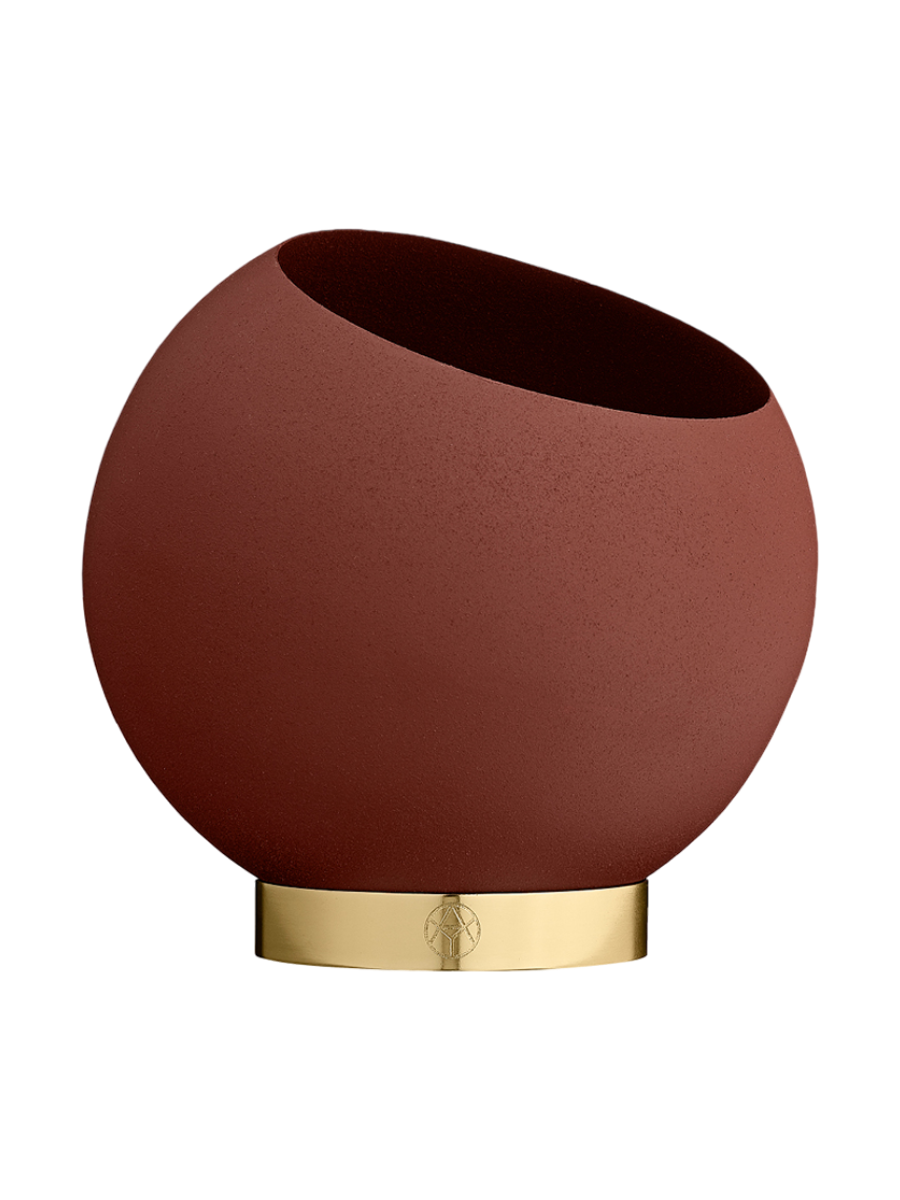 
Portavaso di design per interni/esterni „Globe“ Ø 17 x 15.4 cm, Ginger Bread/oro