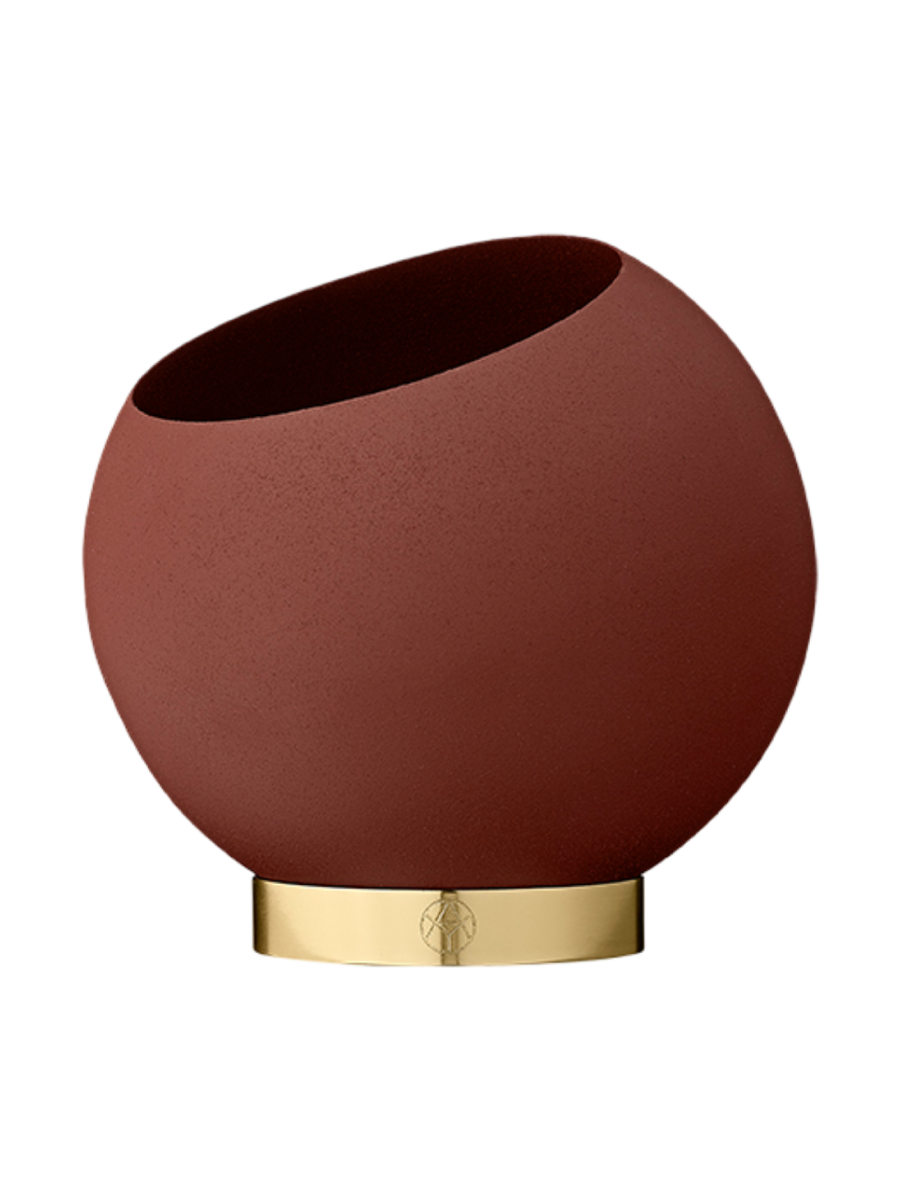 
Portavaso di design per interni/esterni „Globe“ Ø 17 x 15.4 cm, Ginger Bread/oro