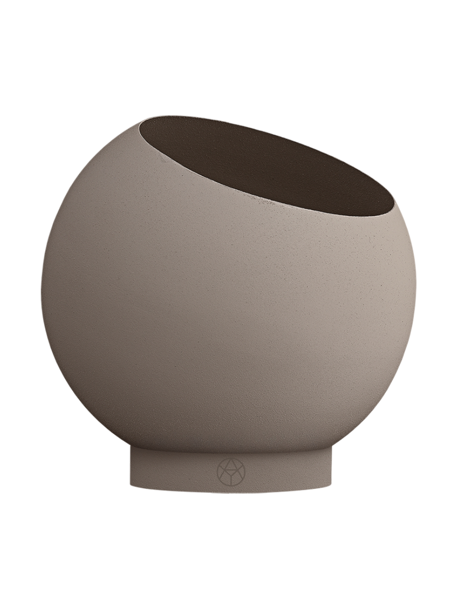 
Portavaso di design per interni/esterni „Globe“, tortora - Ø 17 cm x H 15,4 cm