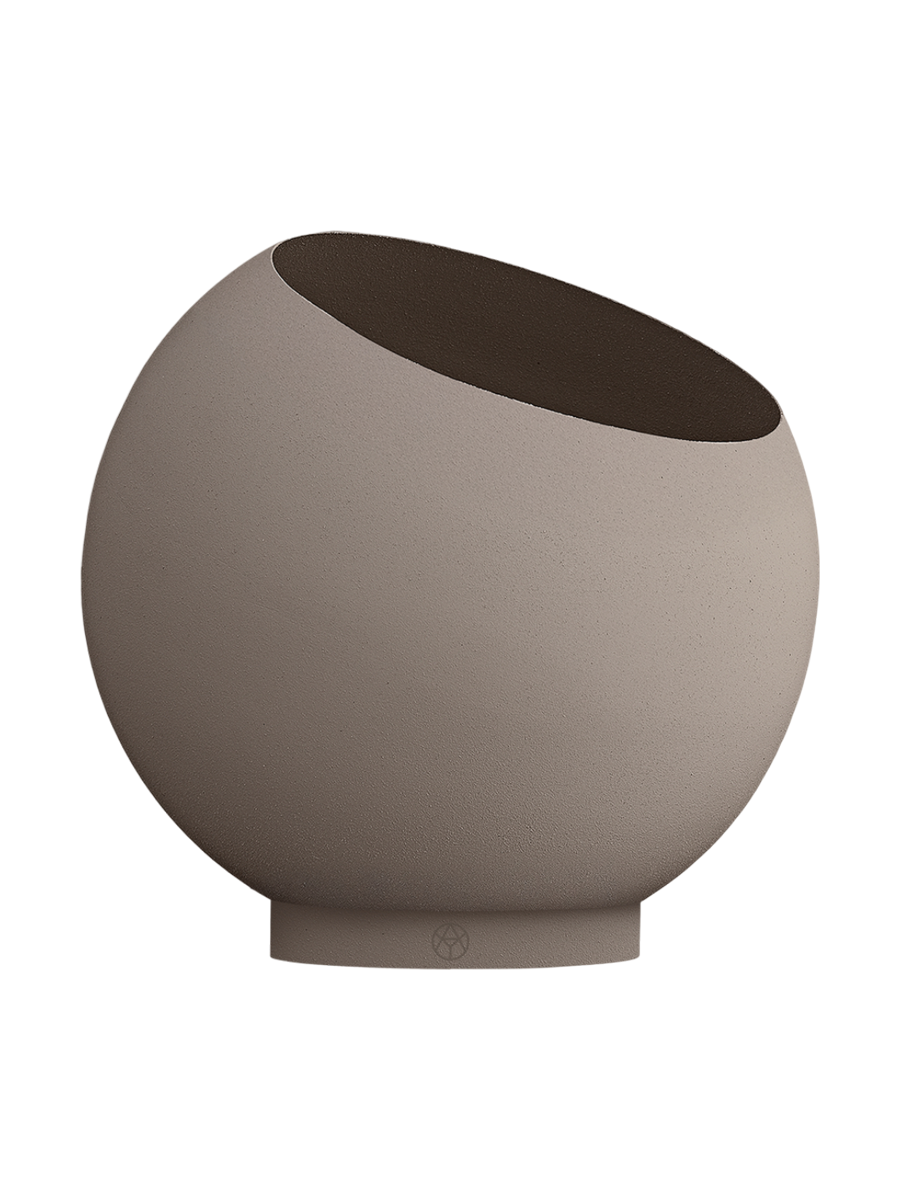 
Portavaso di design per interni/esterni „Globe“, tortora - Ø 30 cm x 26,6 cm