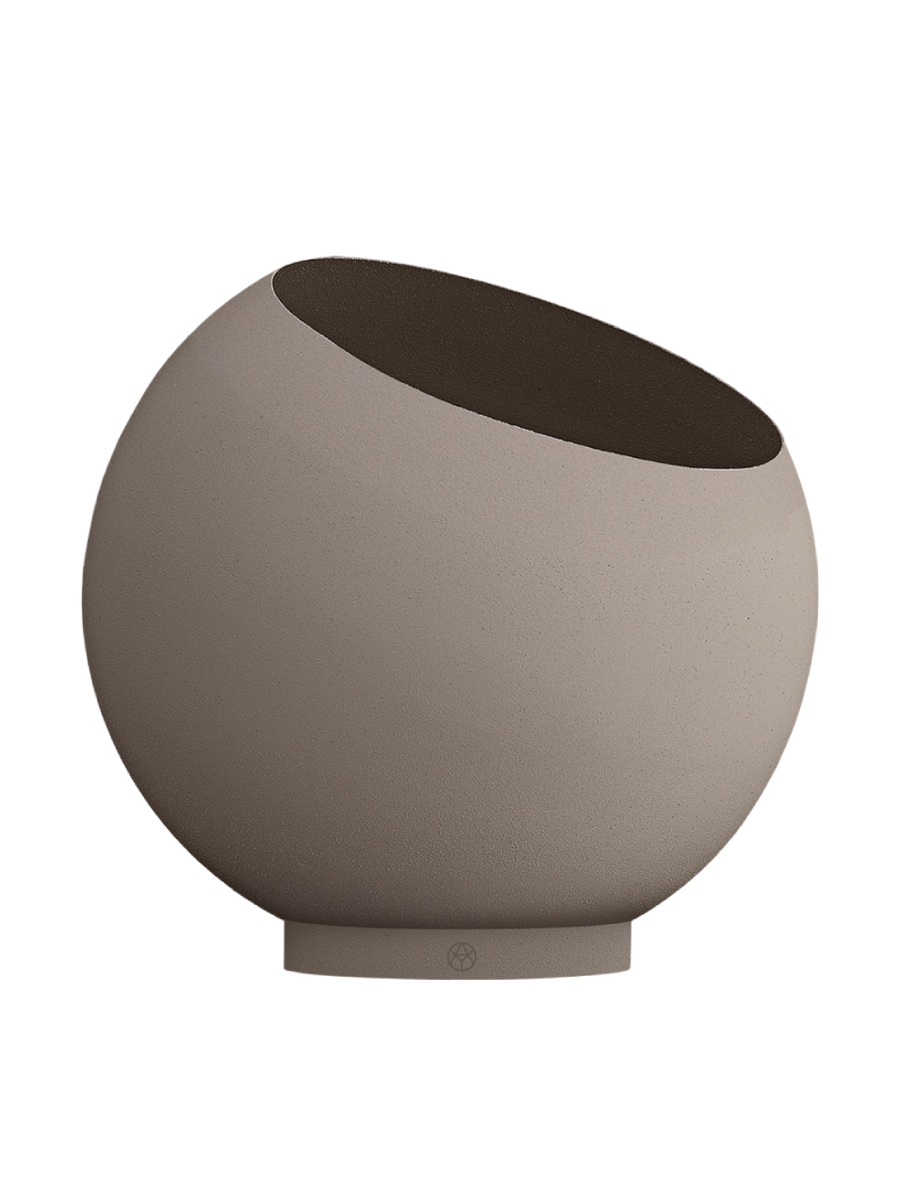 
Portavaso di design per interni/esterni „Globe“, tortora - Ø 37 cm x H 32,3 cm
