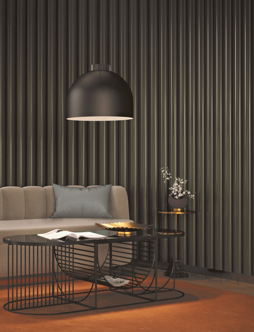 
Table d'appoint et porte-revues design en marbre « Sino » 50 x 50 cm - Noir