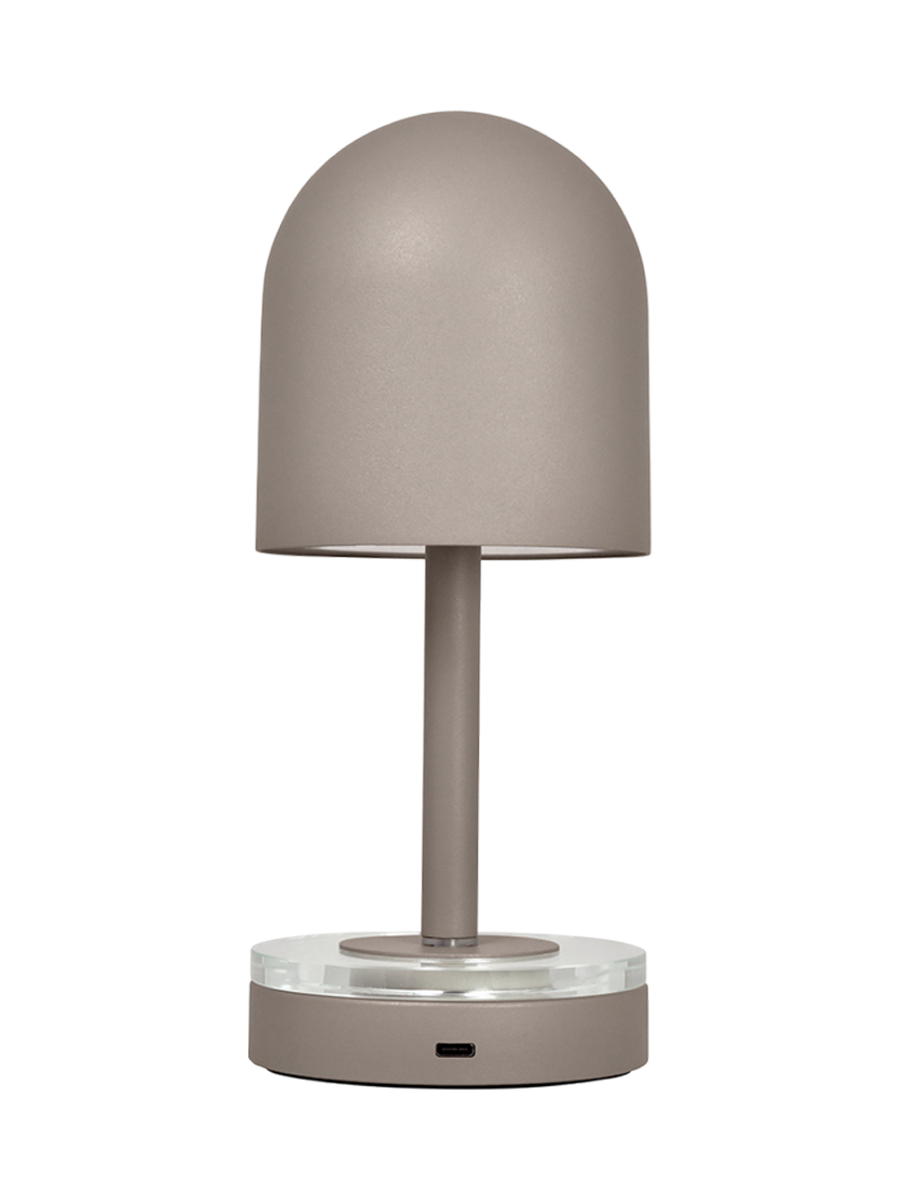 
Tragbare In-/Outdoor Akku-Tischlampe „Luceo“ Ø 9.9 x 24 cm - Taupe