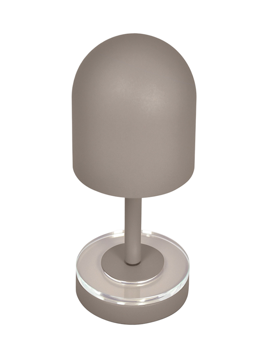 
Tragbare In-/Outdoor Akku-Tischlampe „Luceo“ Ø 9.9 x 24 cm - Taupe