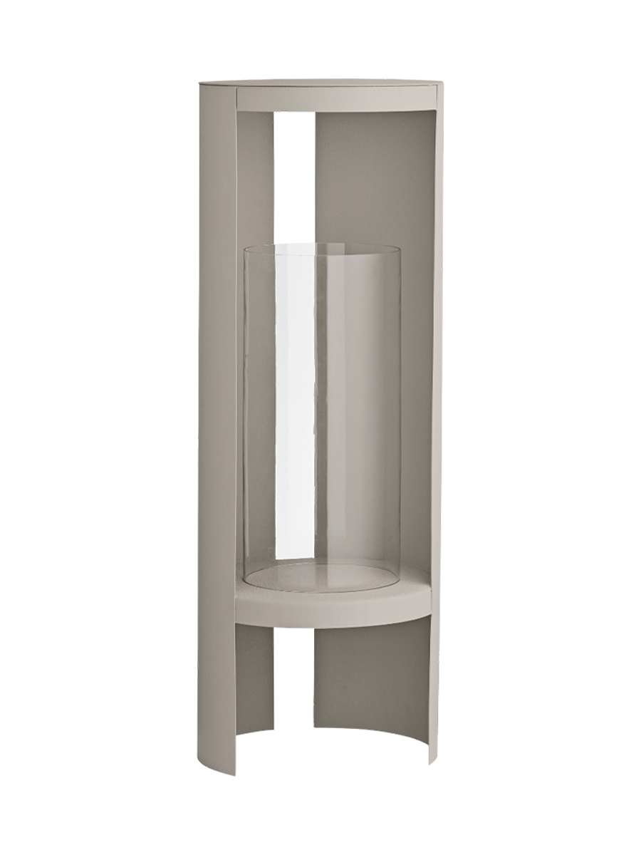 
"Ora" Designer Wind Lantern, Taupe - Extra large