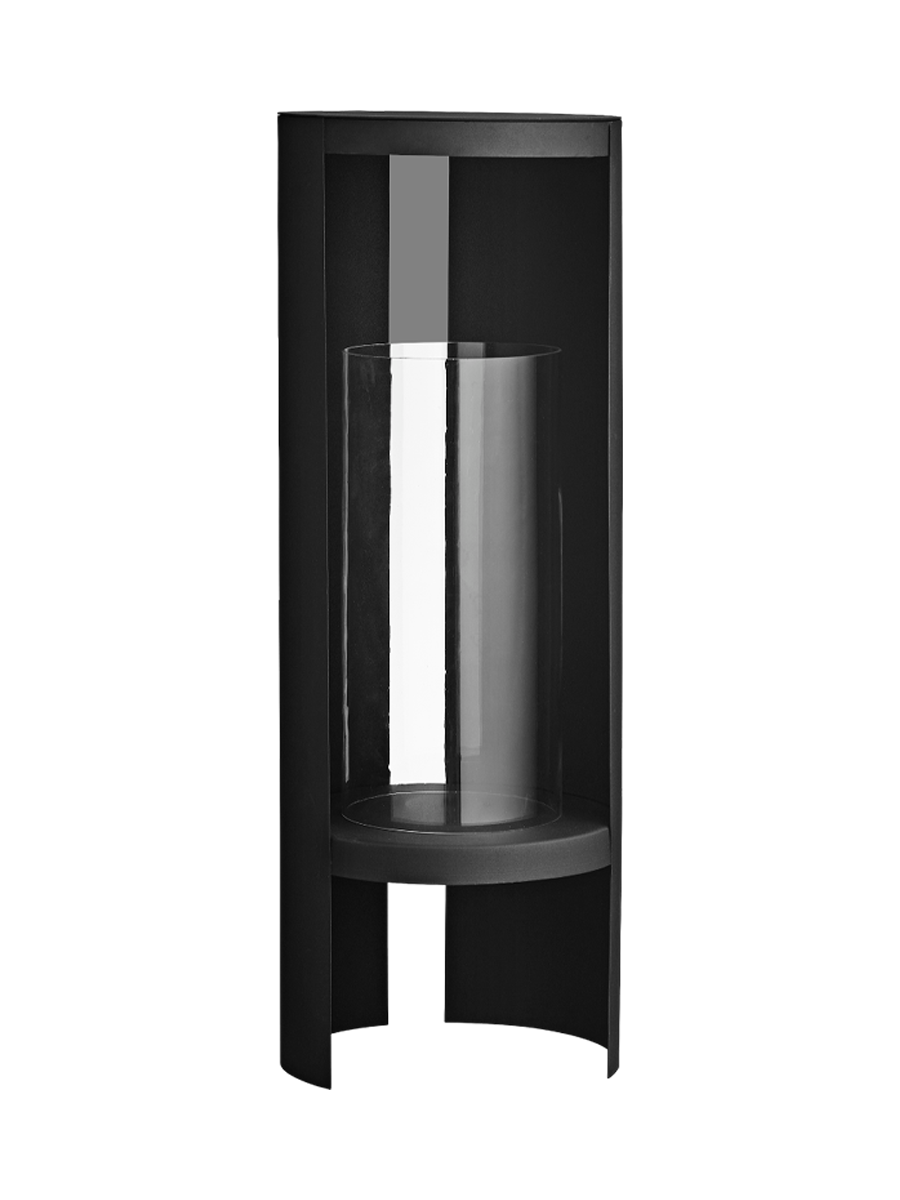 
"Ora" decorative hurricane lamp, black - Extra large