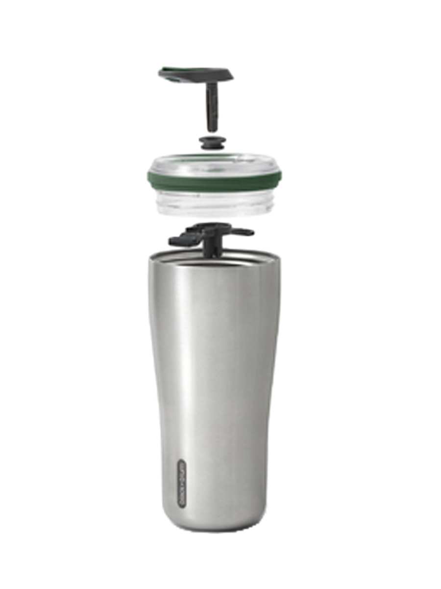 
Premium Travel Tumbler "Sinsy" 600 ml Stainless Steel - Olive/Silver