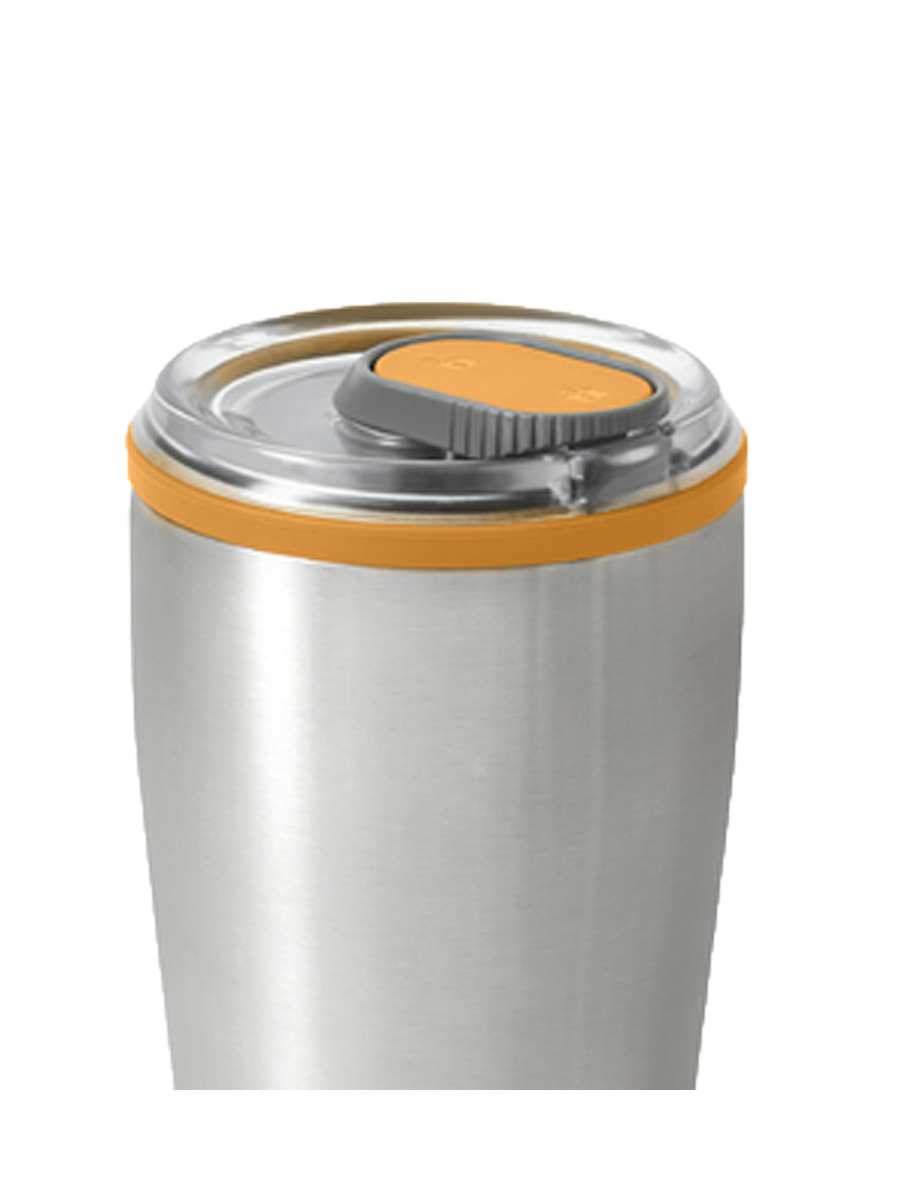 
Premium Travel Tumbler "Sinsy" 600 ml Stainless Steel - Orange/Silver