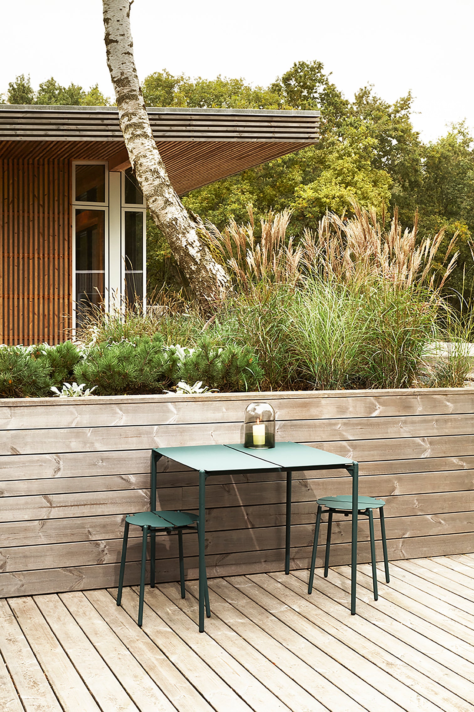 
Table à manger design intérieur/extérieur « Novo » 80 x 80 cm - Forêt