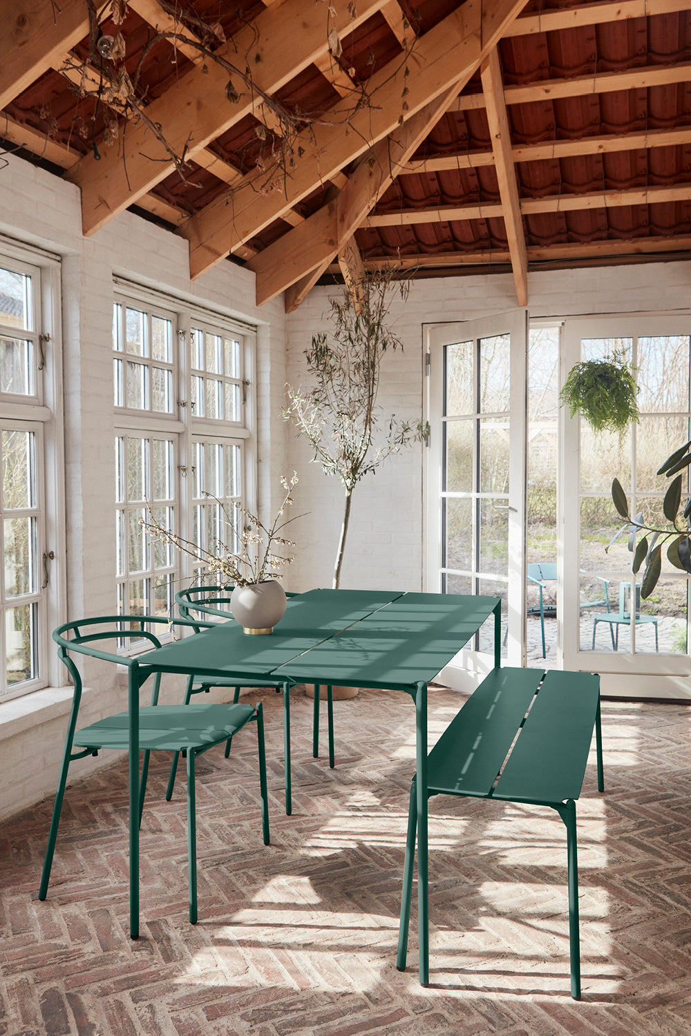 
Table à manger design intérieur/extérieur "Novo" 160 x 80 cm - Forêt