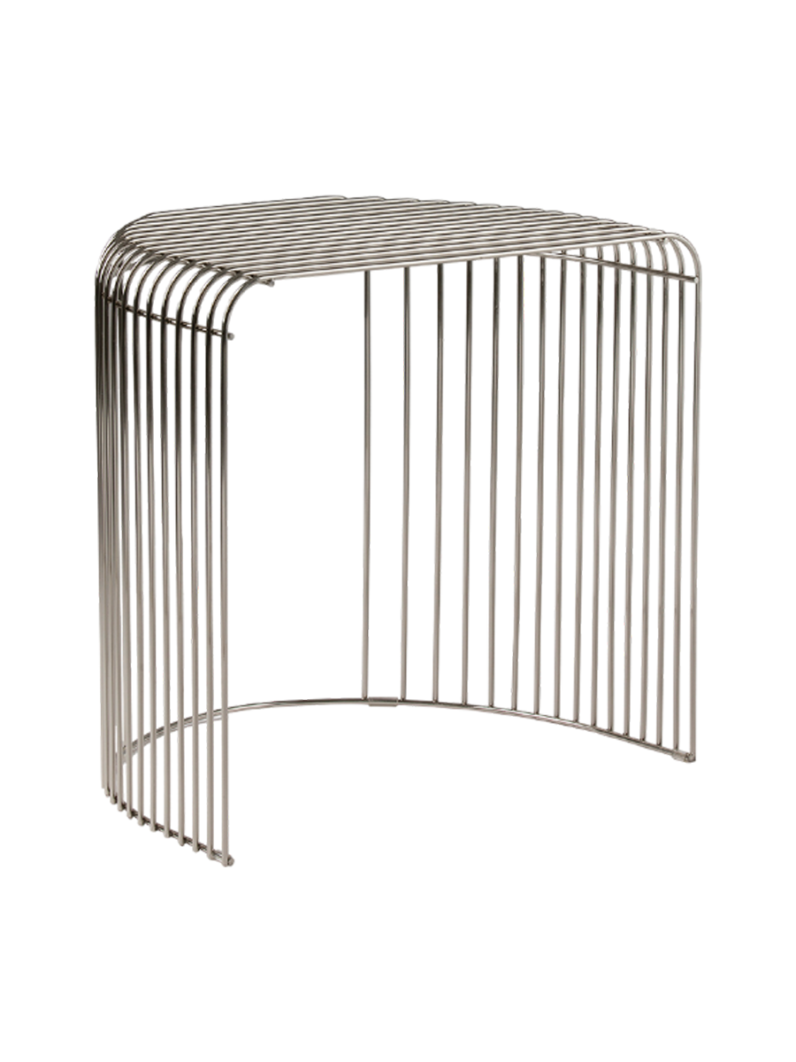 
Tavolino di design “Curva” - Argento