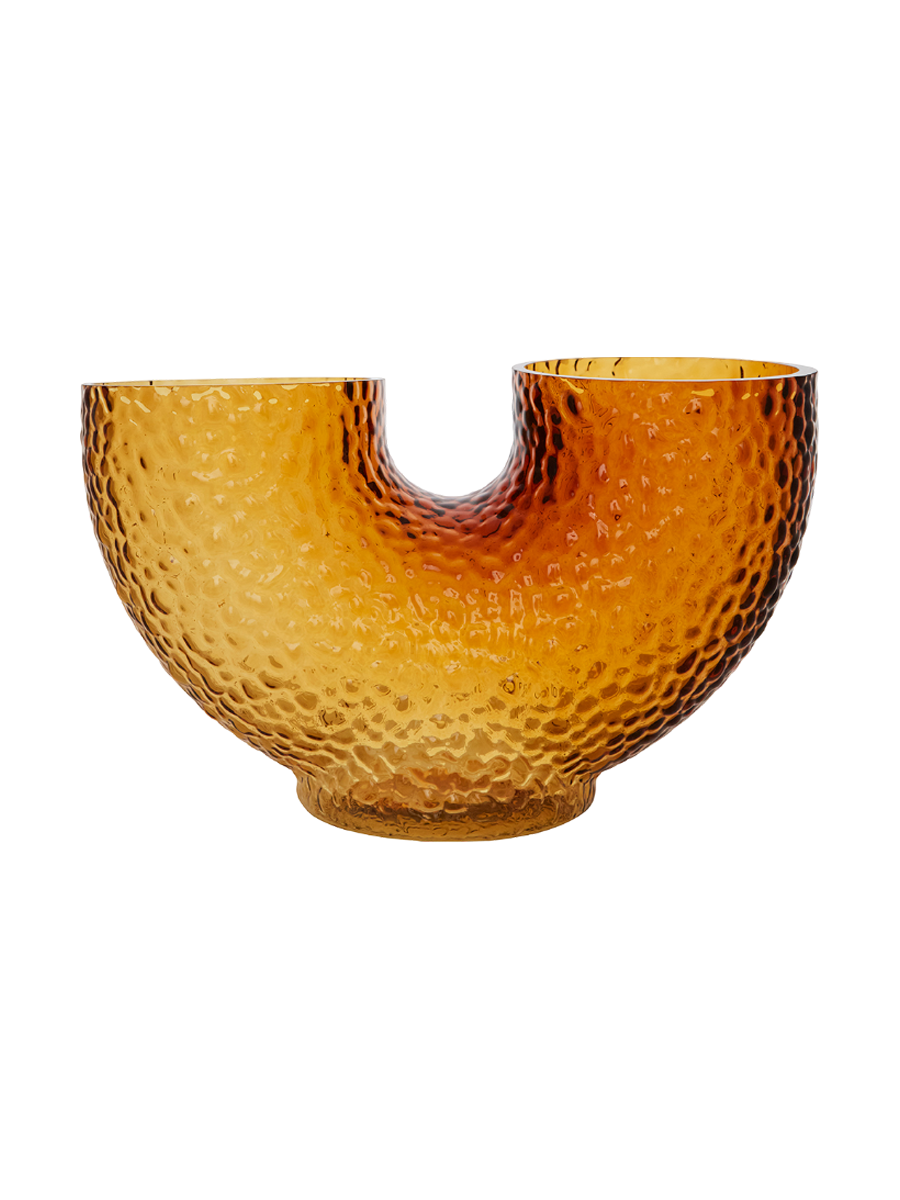 
Vaso di design „Aura low“ soffiato a bocca - Ambra
