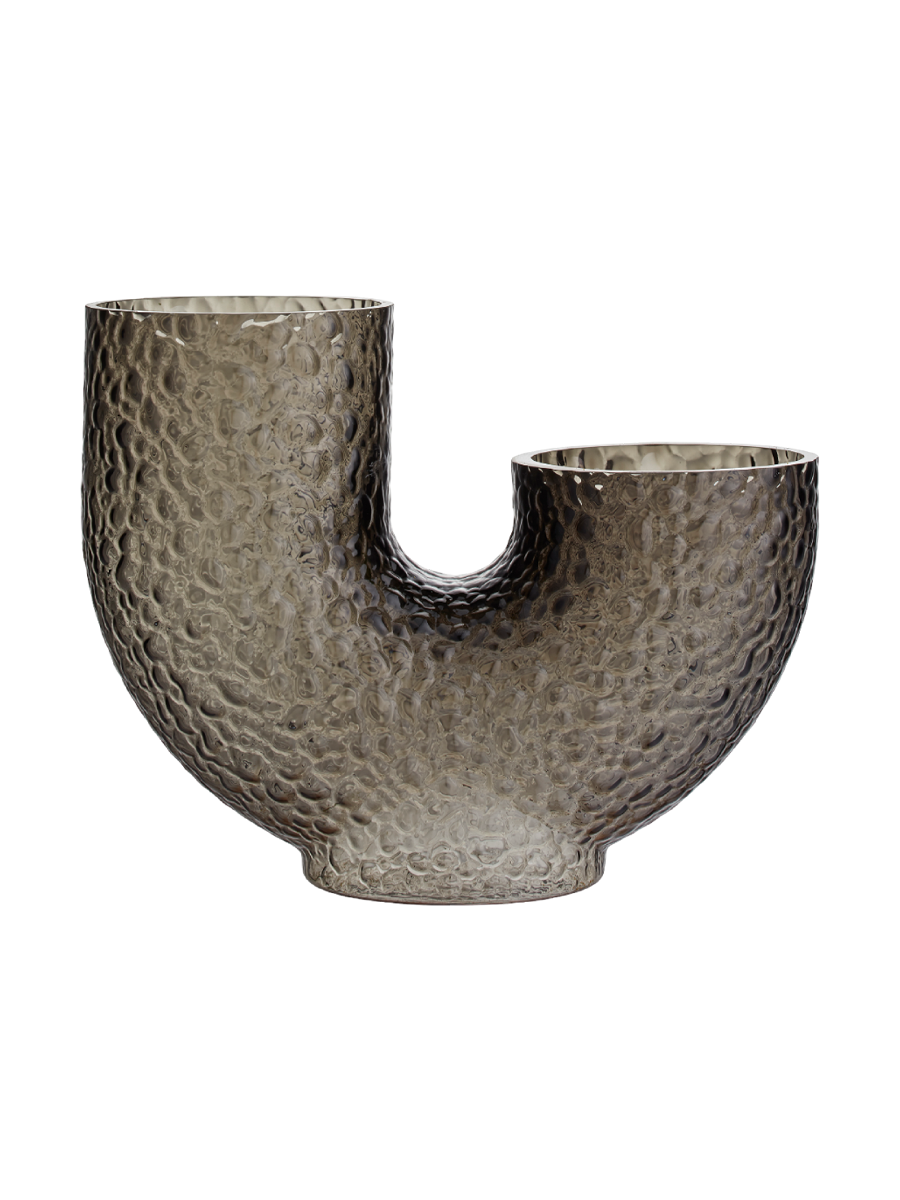 
Vaso di design „Aura medium“ soffiato a bocca - Nero
