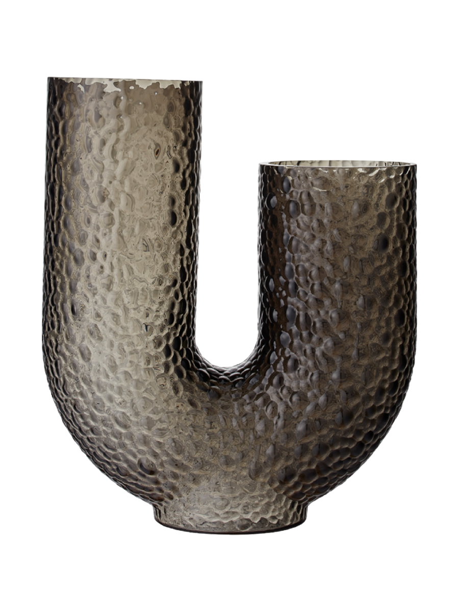 
Vaso di design „Aura high“ soffiato a bocca - Nero