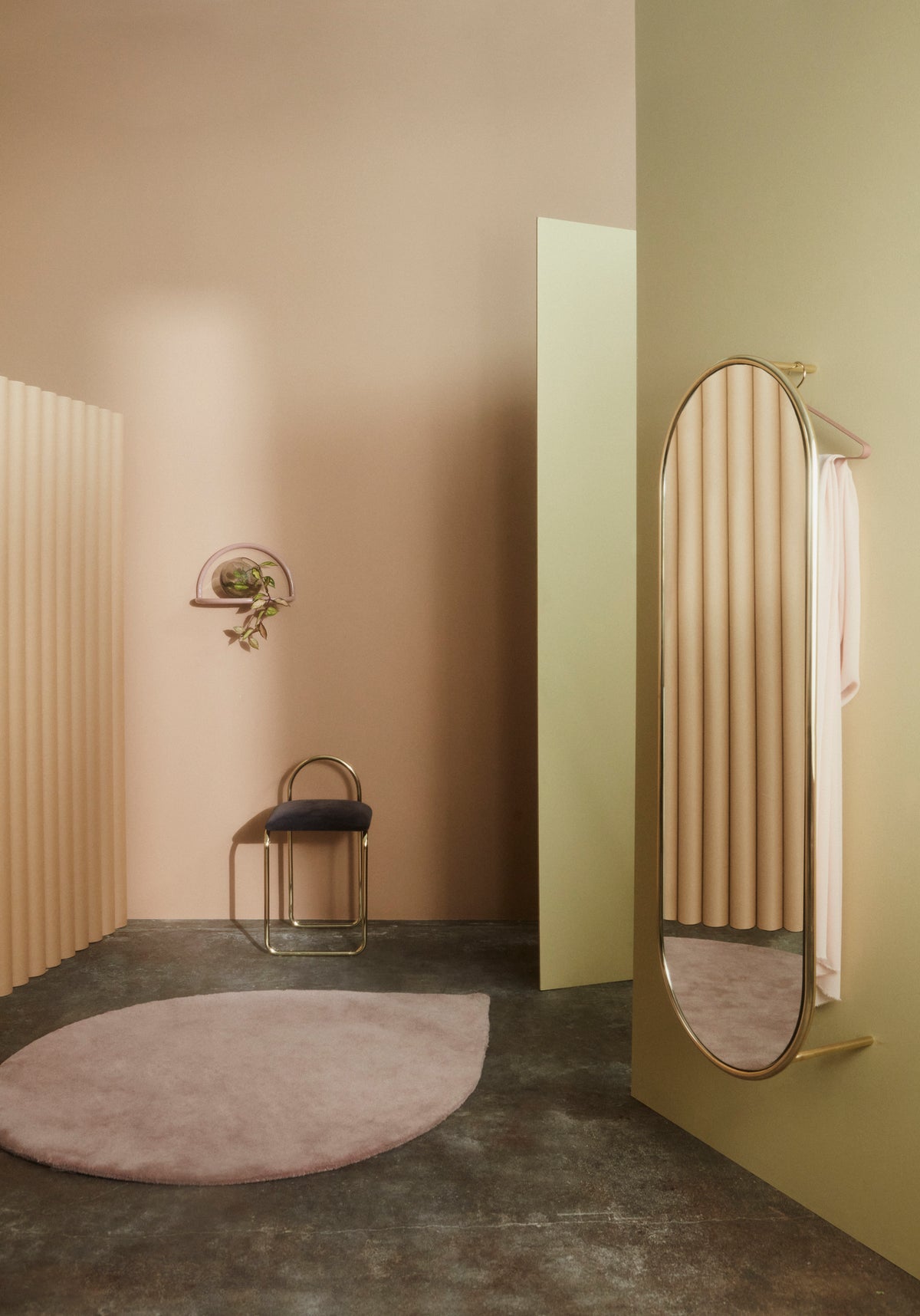 
Design Wandspiegel & Garderobe „Angui“ 145 x 50 cm - Gold
