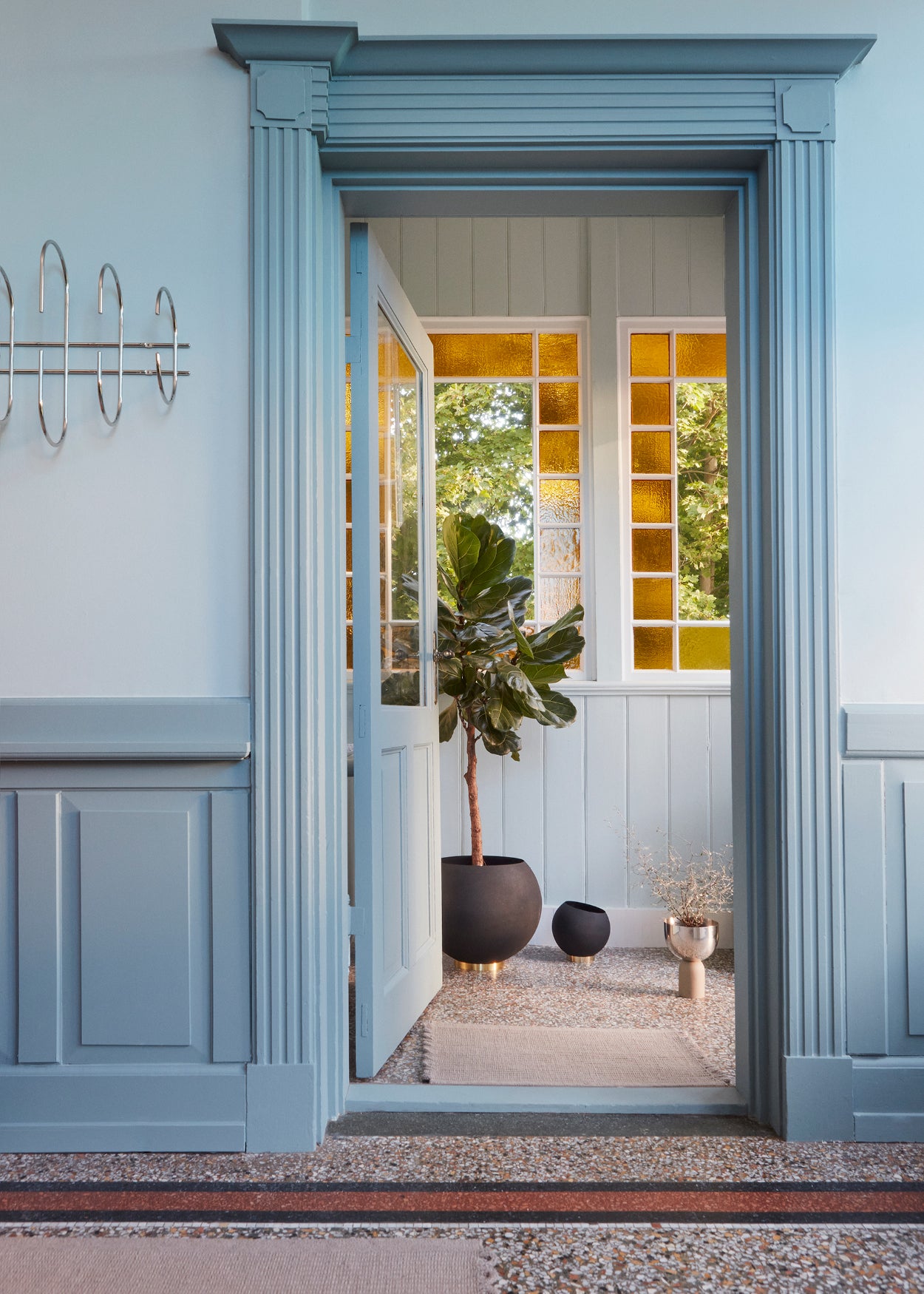 
Patère murale design « Moveo » - Medium - Argent