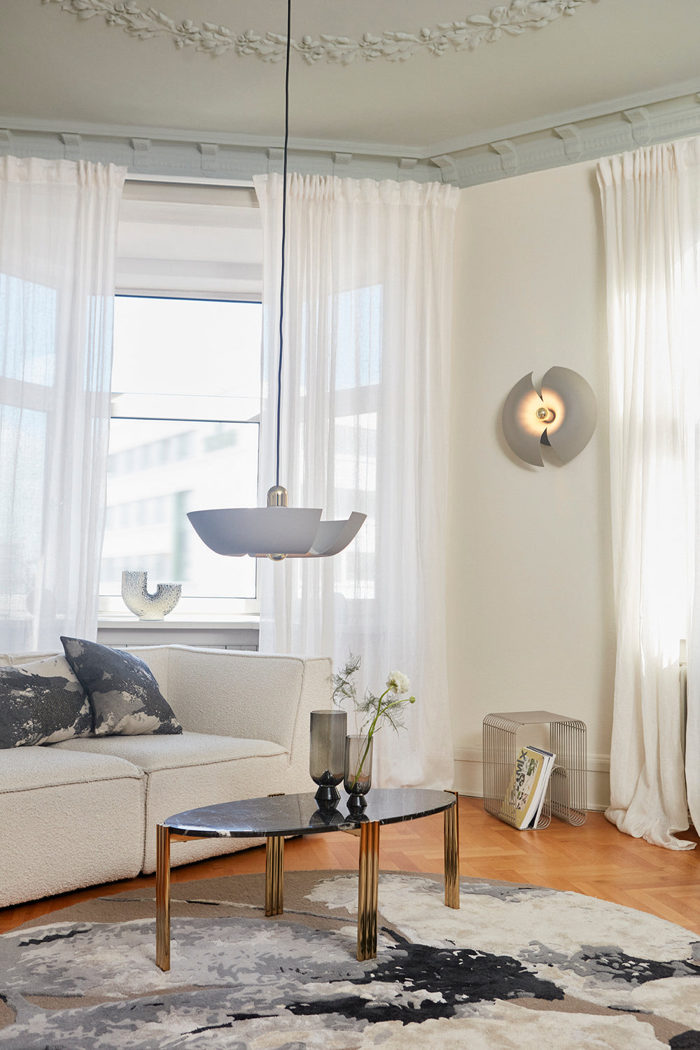 
"Cycnus" Design Pendant Lamp Ø 45 cm - Taupe