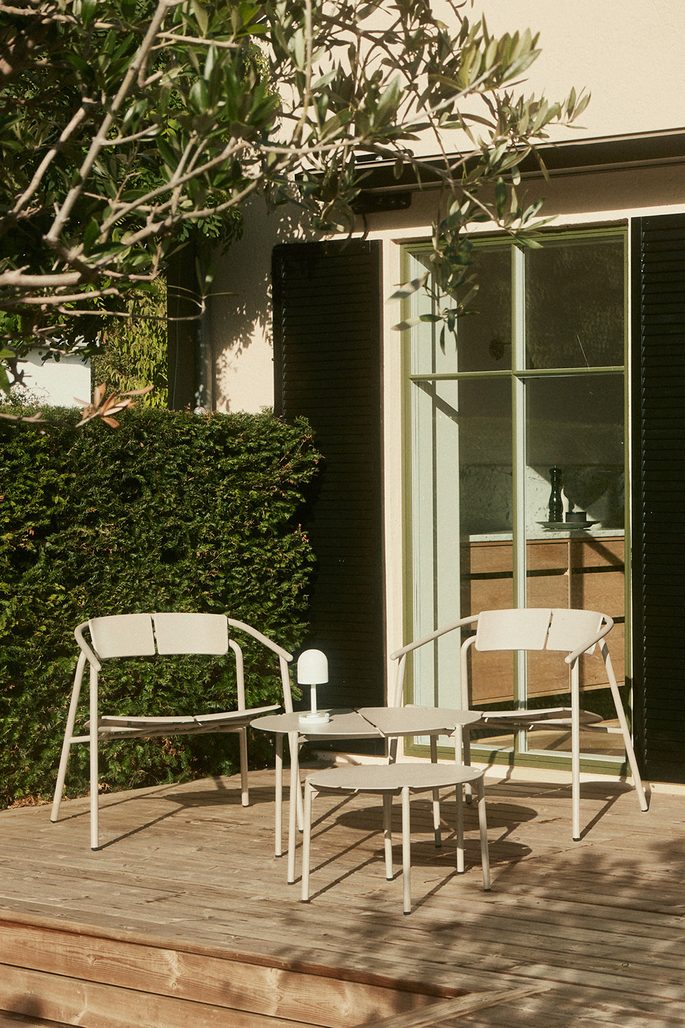 
In-/Outdoor Design Loungesessel „Novo“ - Taupe