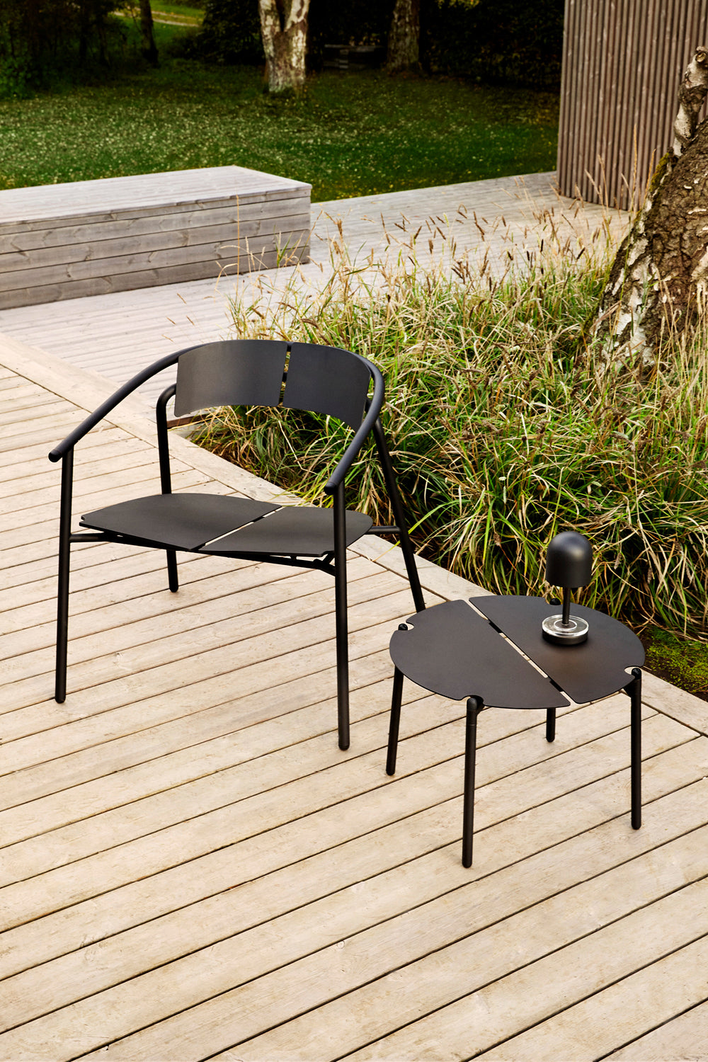 
In-/Outdoor Design Loungesessel „Novo“ - Schwarz