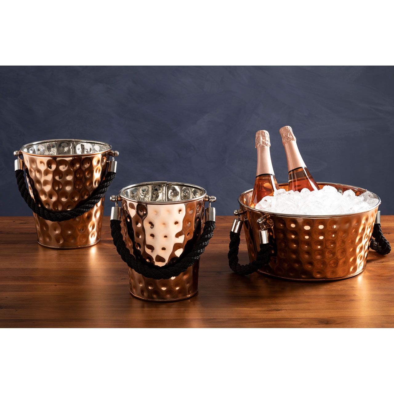 
"Miresa" stainless steel design bottle cooler - Copper / Large