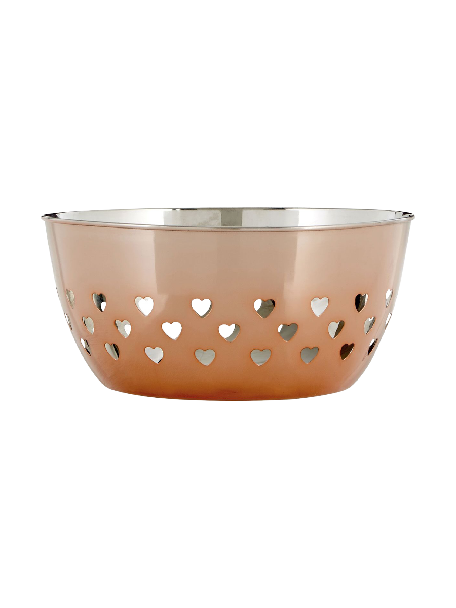 
"Hearts" Stainless Steel Bowl - Rose Gold