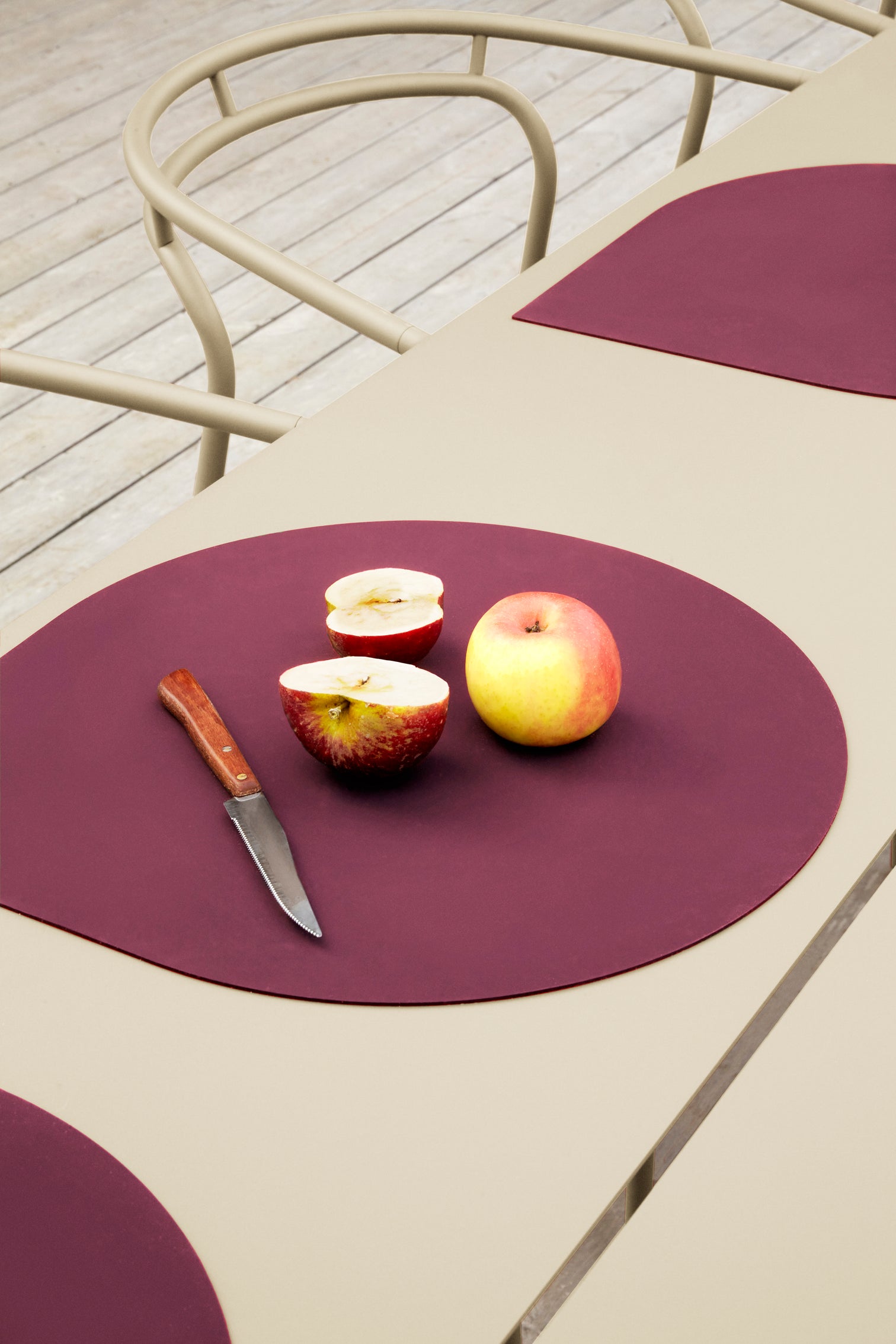 
Set de 2 sets de table design « Stilla » 40 x 40 cm - Bordeaux