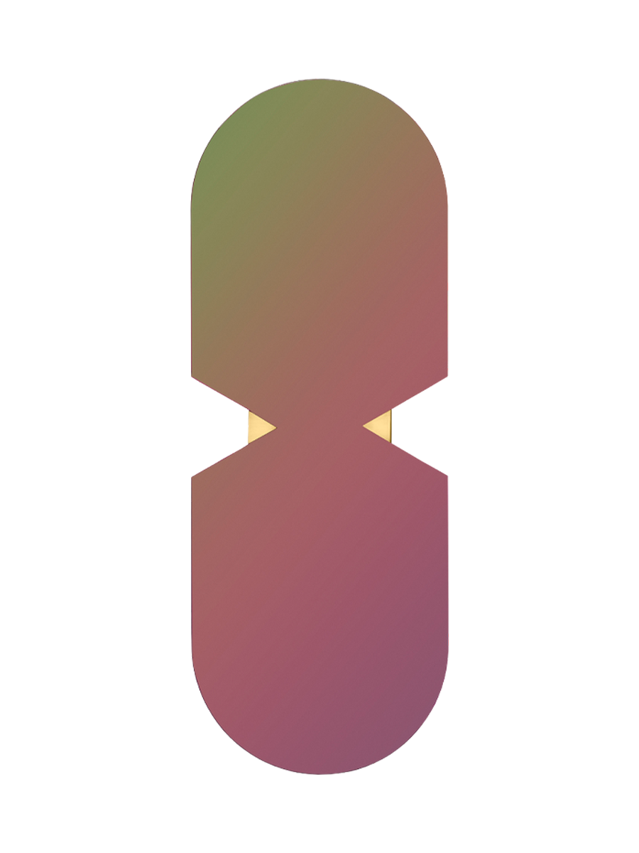 
Specchio ovale di design «Verto» 120 x 44.5 cm - Arcobaleno