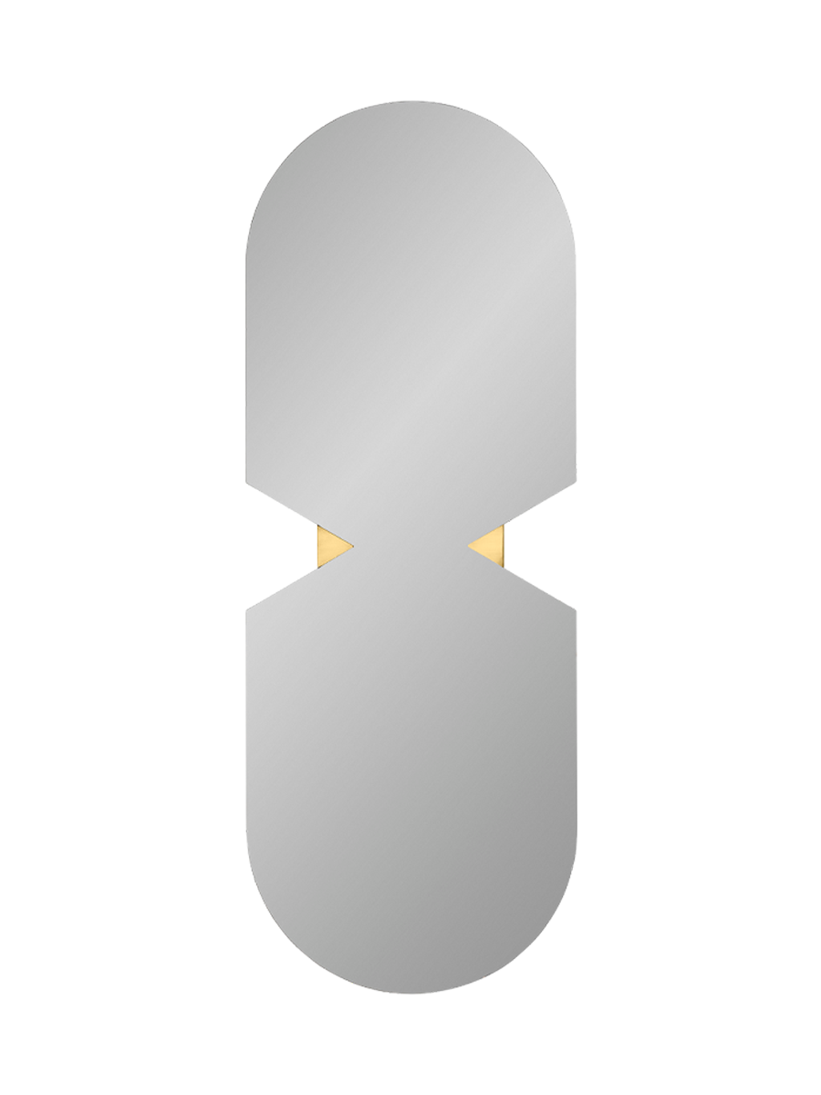 
Specchio ovale di design «Verto» 120 x 44.5 cm - Trasparente