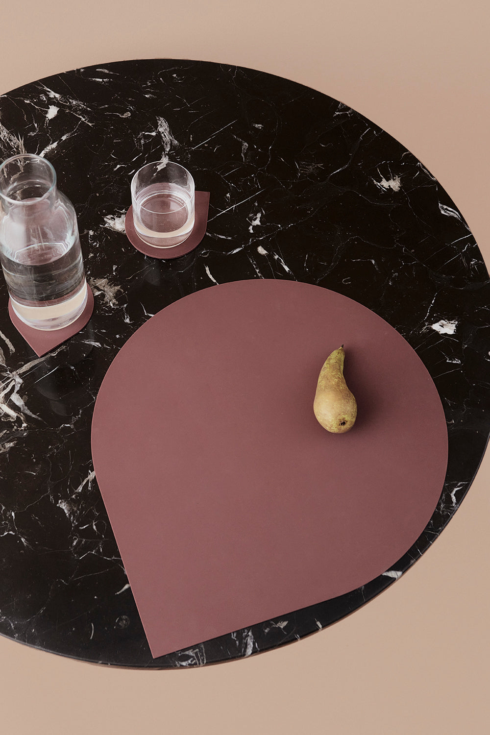 
Dessous de verre design « Stilla » lot de 4 - Bordeaux