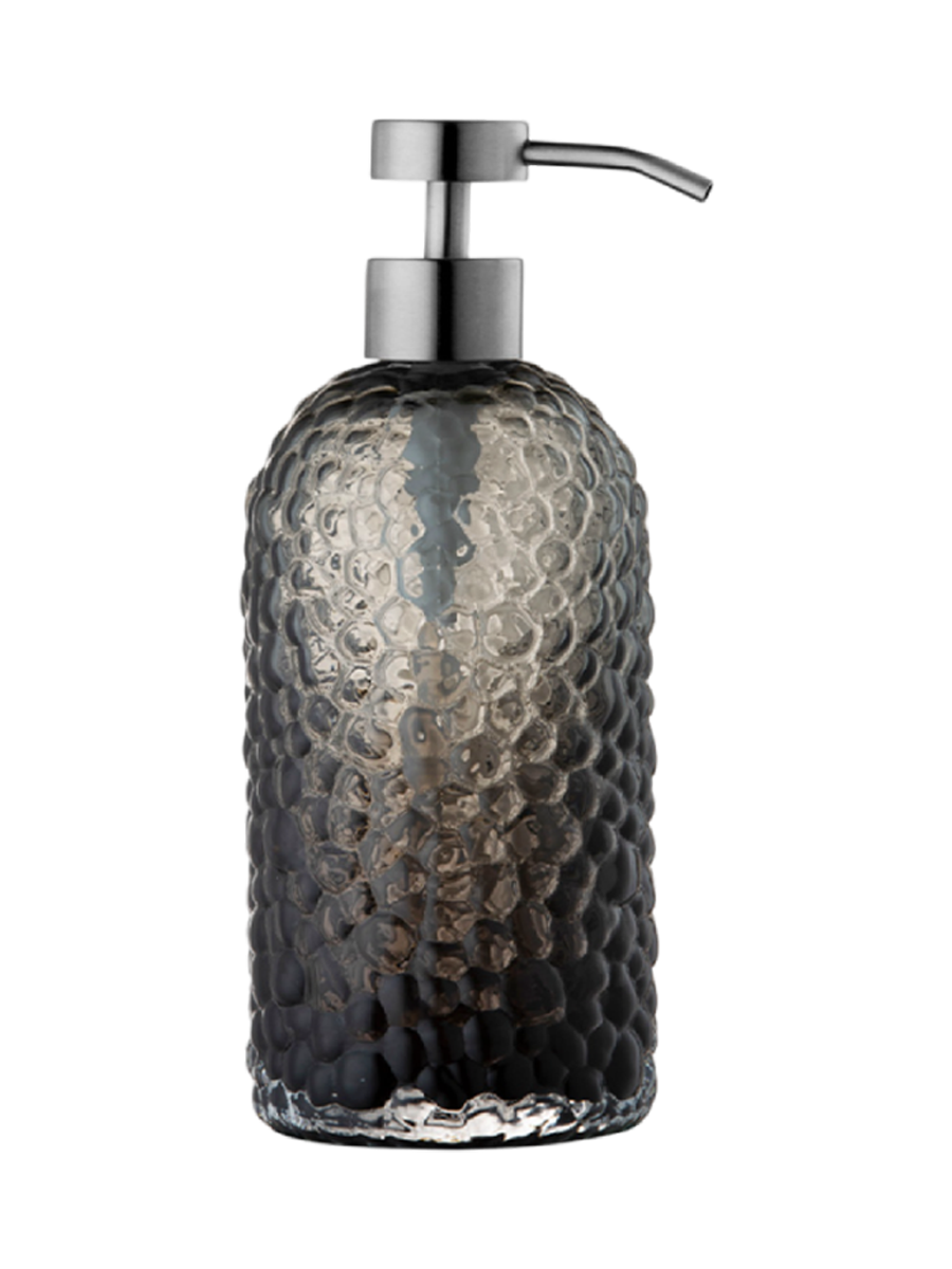 
Distributeur de savon design « Arura » Noir/Argent - Moyenne, Ø 7,8 x 16,2 cm
