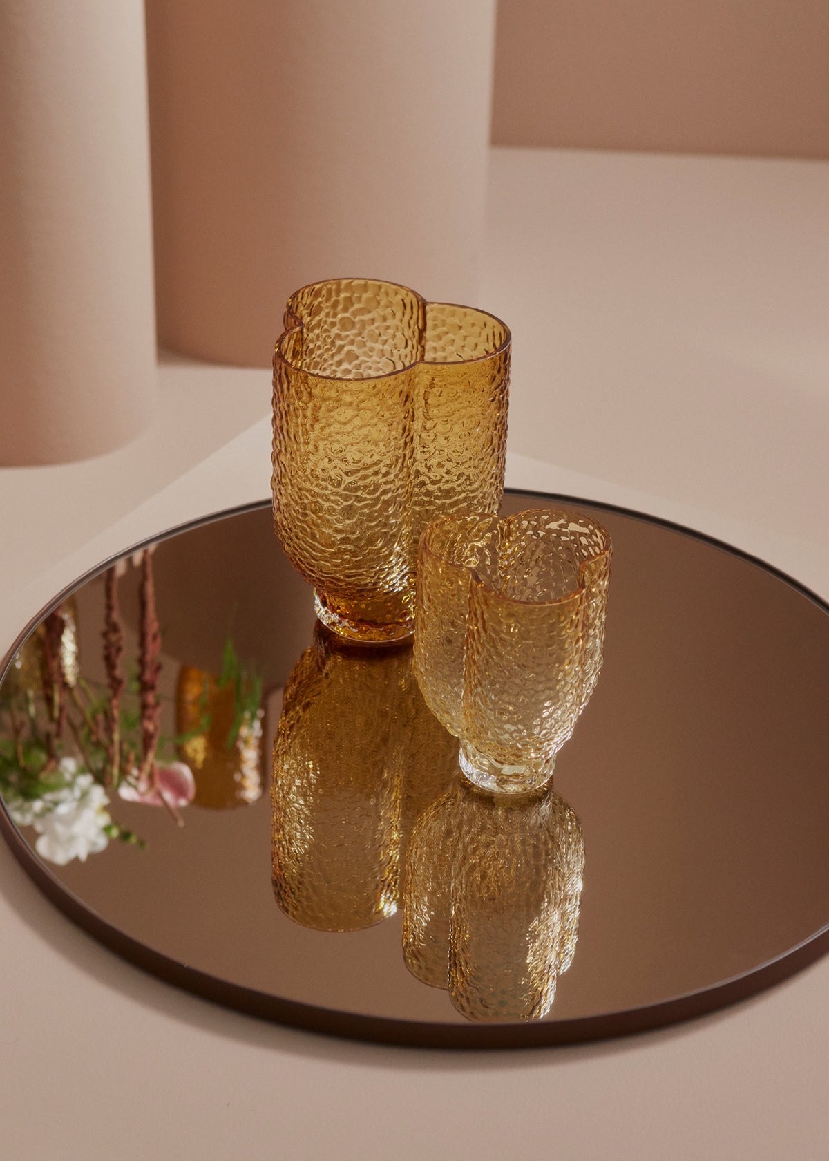 
Vaso di design „Aura Trio“ soffiato a bocca - Nero