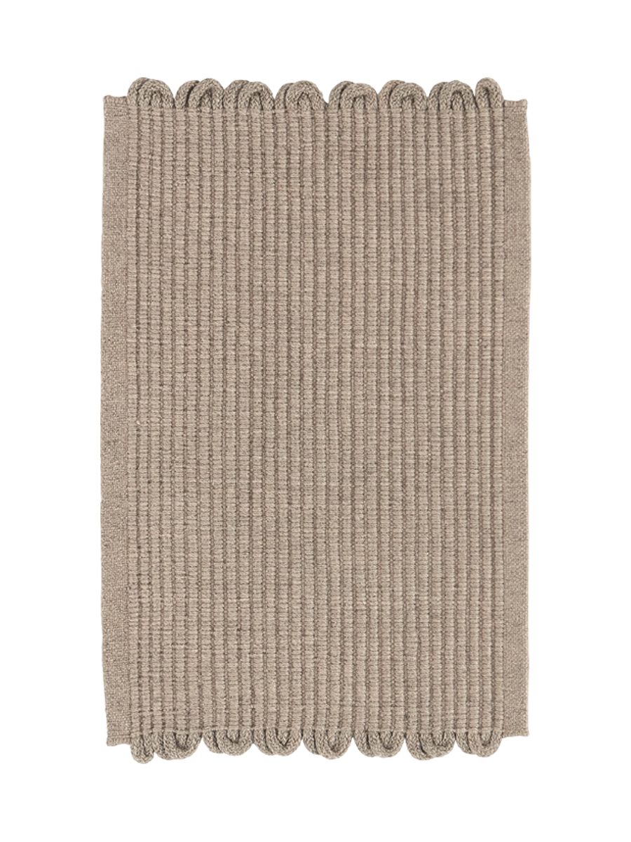 
"Redono" designer doormat made from recycled PET yarn, 50 x 70 cm - Taupe