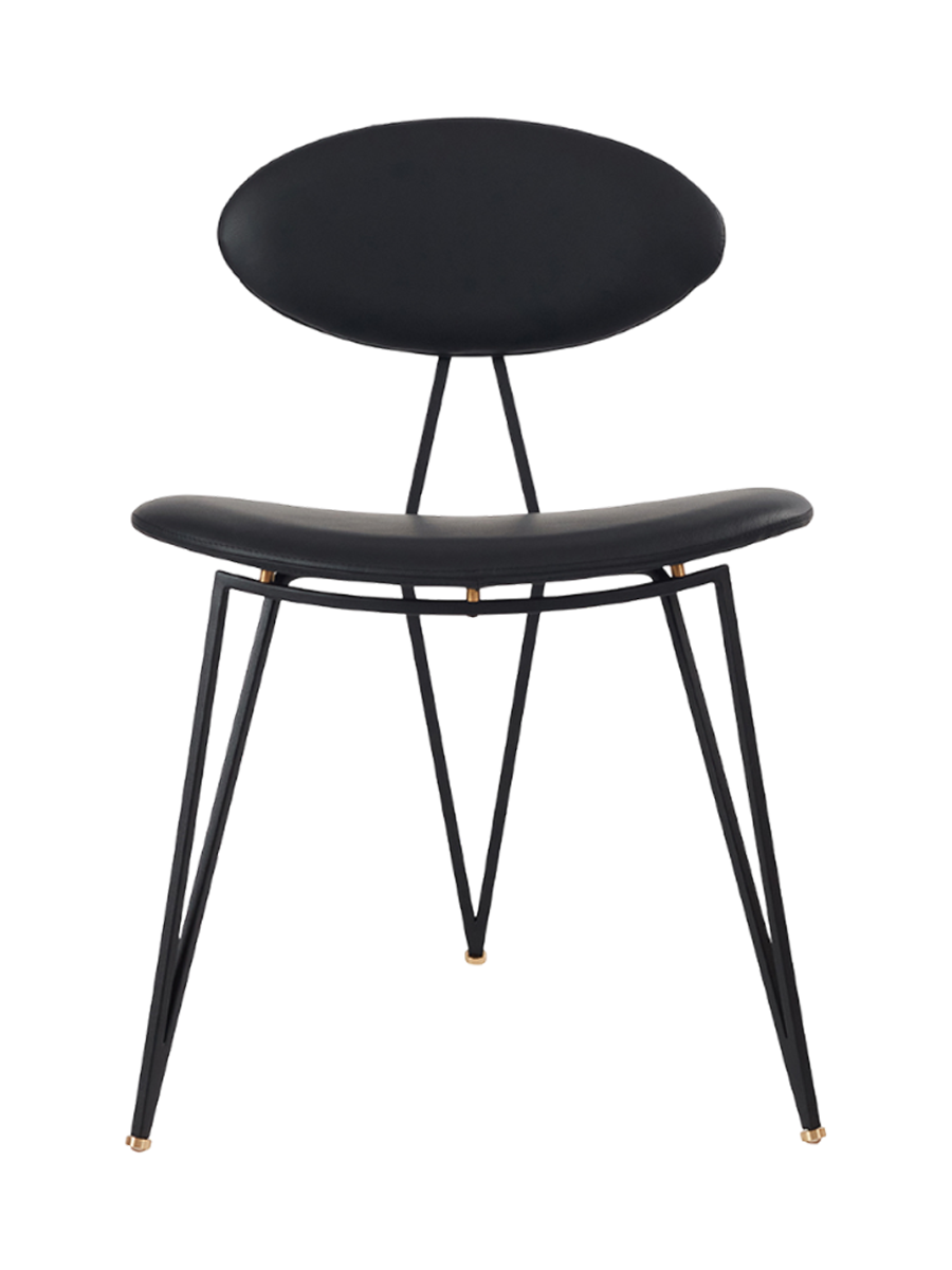 
Genuine Leather Design Chair "Semper" - Black