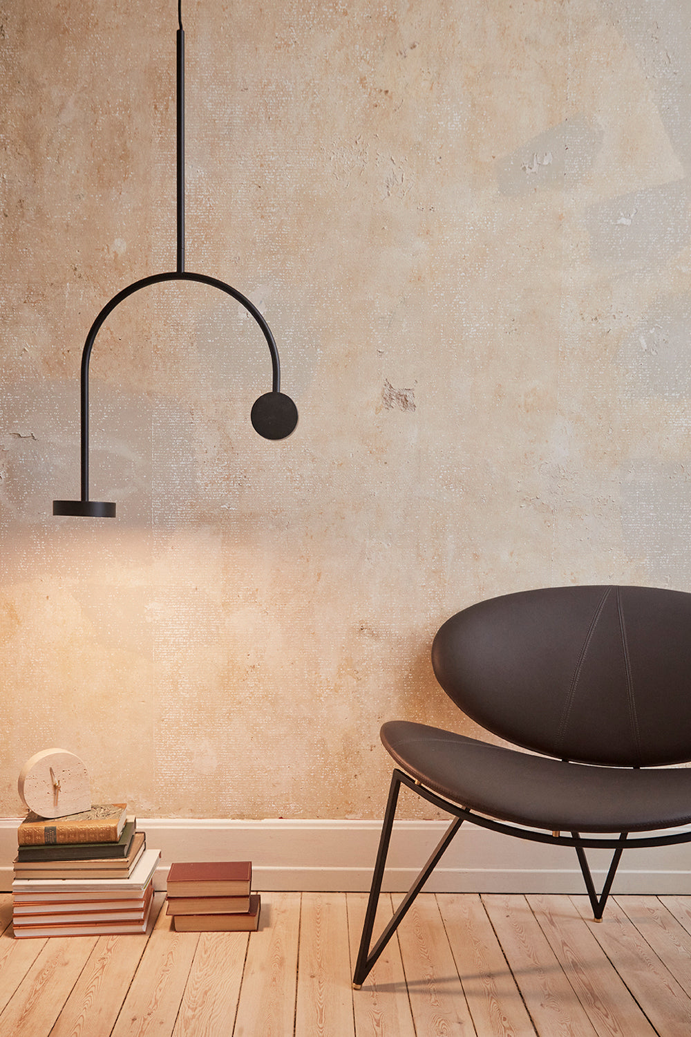 
Poltrona lounge di design in vera pelle „Semper“ - Java Braun