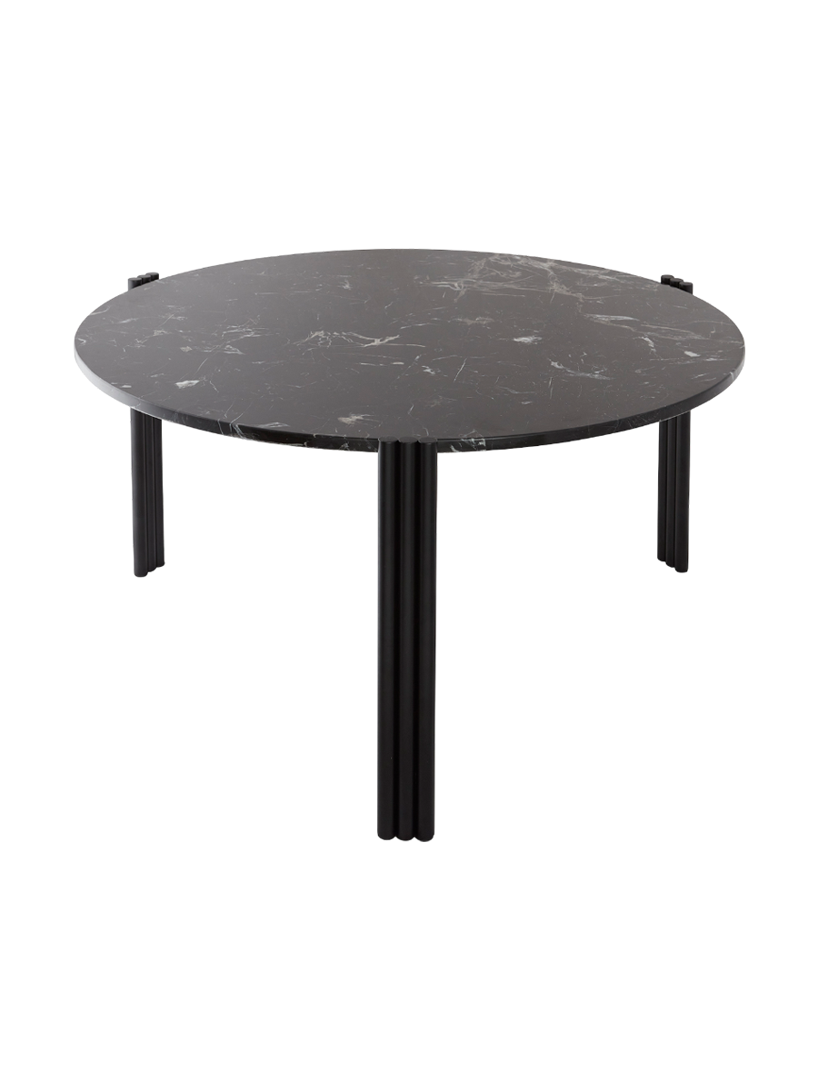 
Marble Design Side/Coffee Table "Tribus" Black - Ø 80 x 45 cm