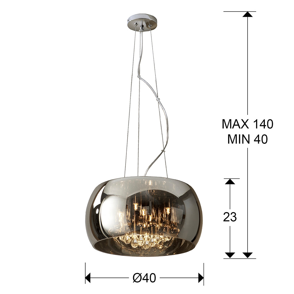
Suspension LED design à intensité variable « Argos » - sans télécommande / Ø 40 cm