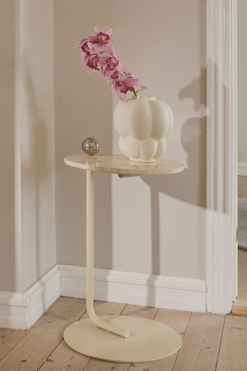 
Travertine Design Side Table "Castellum" Ø 40 x 60 cm