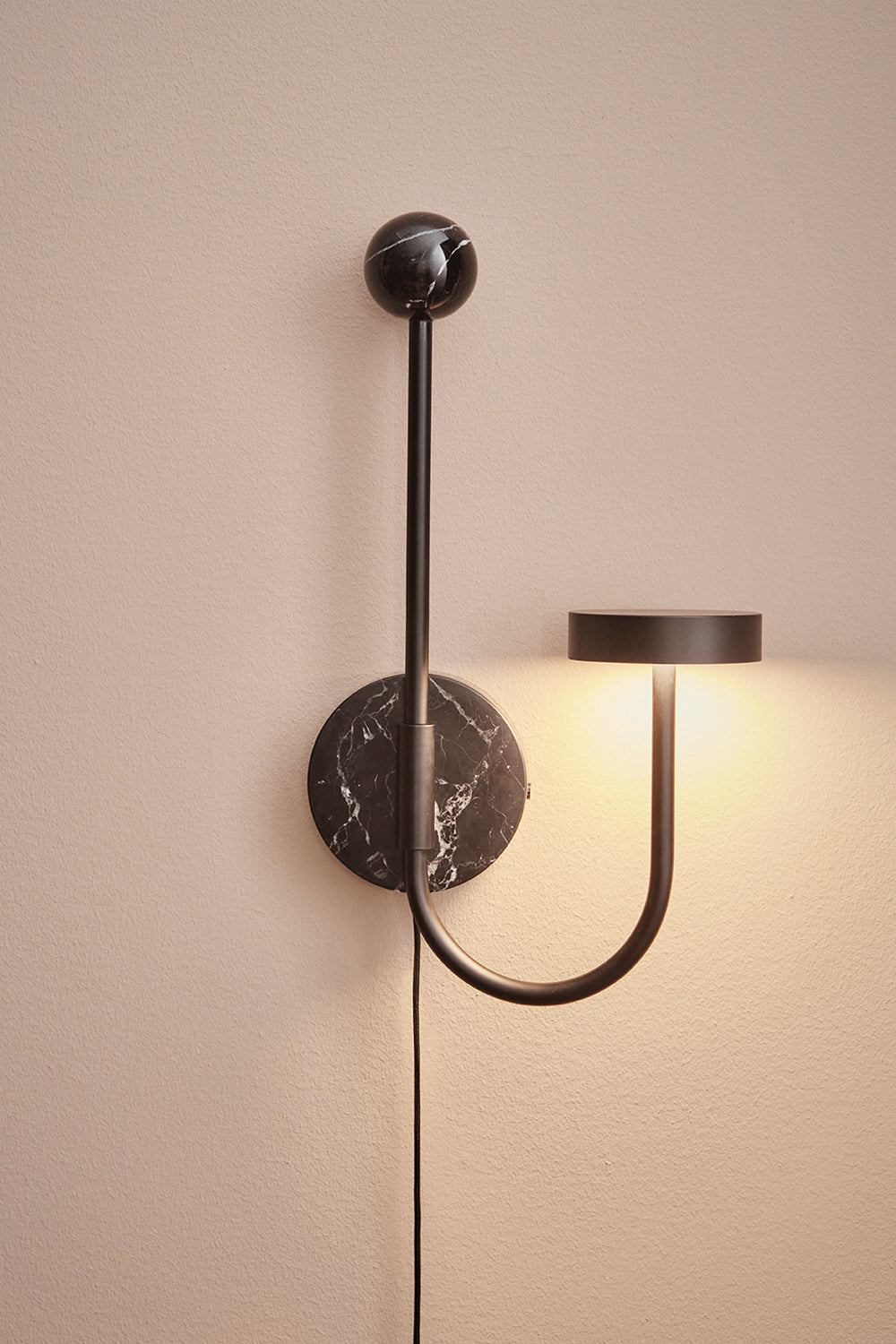 
LED Design Wall Lamp "Grasil" with Marble Base