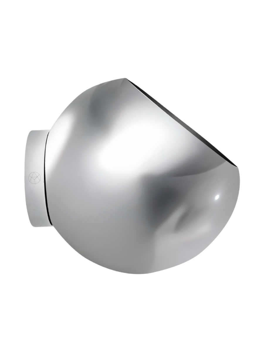 
Portavaso di design per interni/esterni con montaggio a parete „Globe“, argento - Ø 17 x 15,4 cm