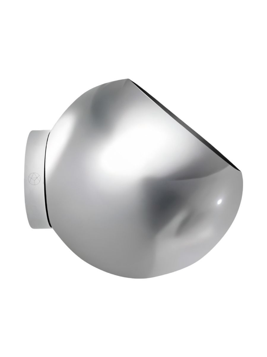 
Portavaso di design per interni/esterni con montaggio a parete „Globe“, argento - Ø 21 x 18.8 cm