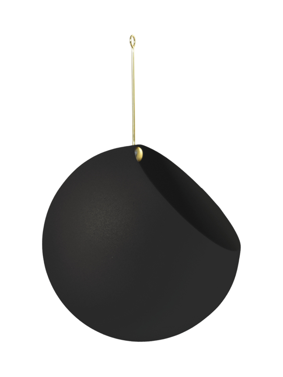 
Portavaso di design sospeso per interni/esterni „Globe“, nero/oro - Ø 21 x 32 cm