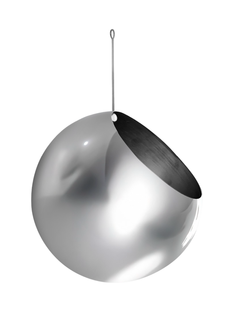 
Portavaso di design sospeso per interni/esterni „Globe“, argento - Ø 17 x 28 cm