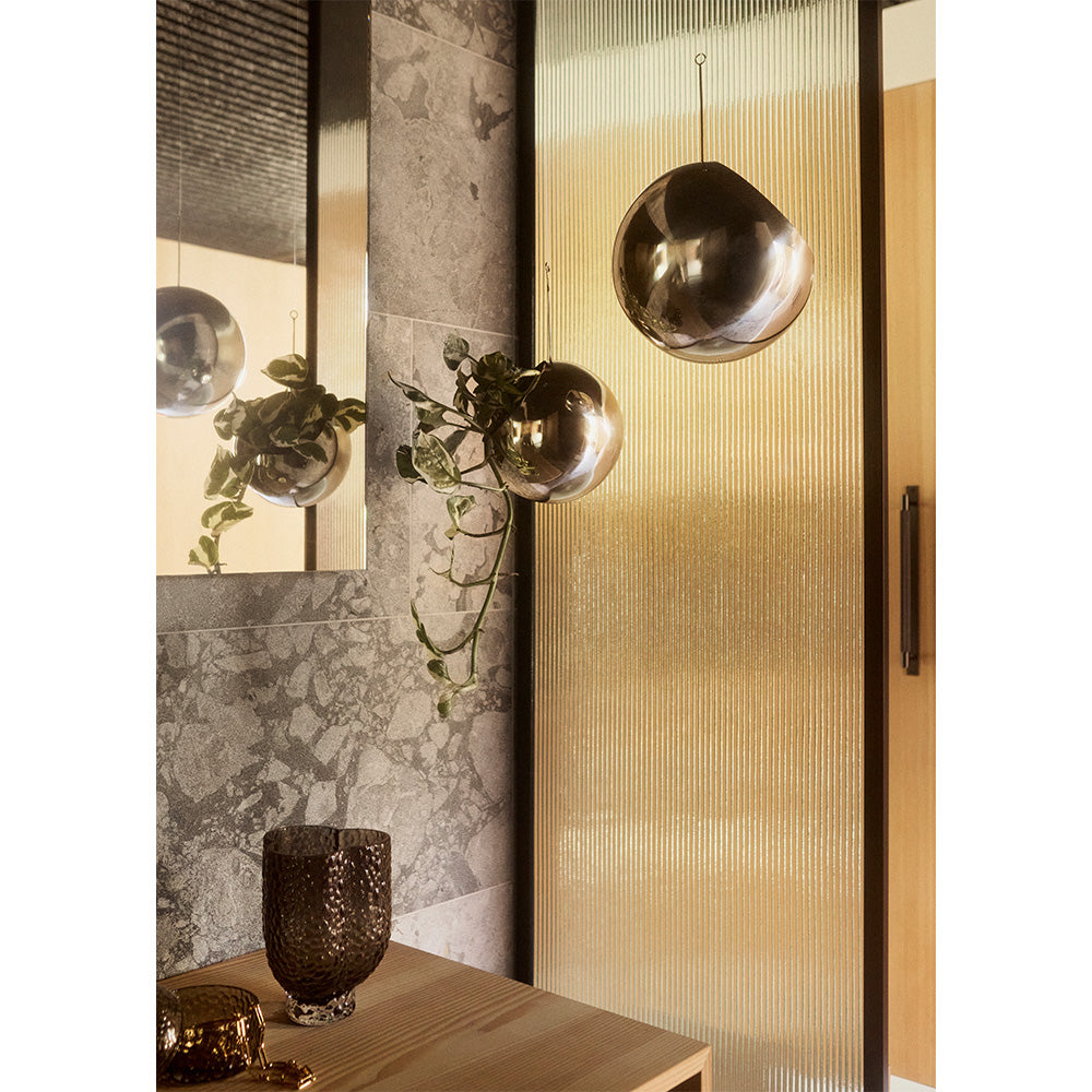 
Portavaso di design sospeso per interni/esterni „Globe“, argento - Ø 17 x 28 cm