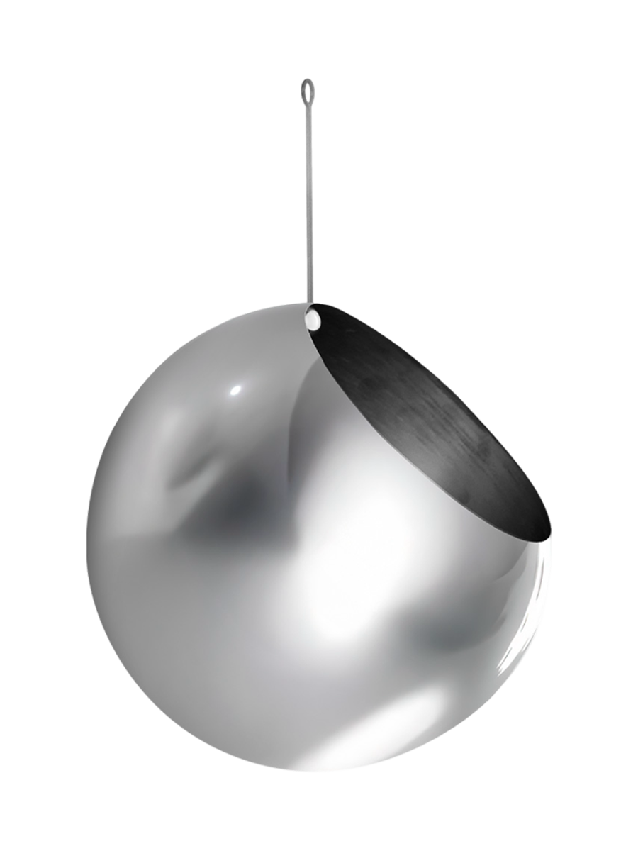 
Portavaso di design sospeso per interni/esterni „Globe“, argento - Ø 21 x 32 cm