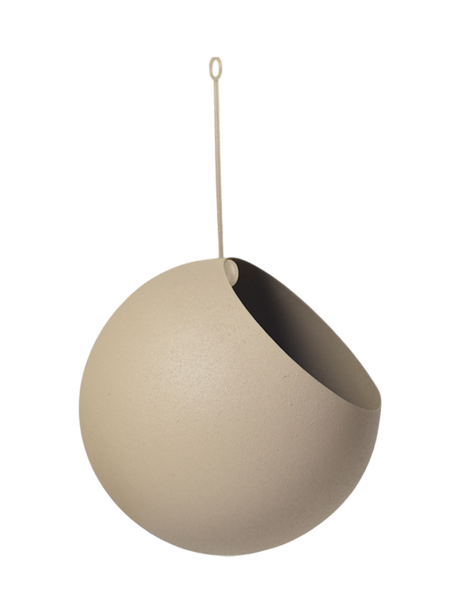 
Portavaso di design sospeso per interni/esterni „Globe“, tortora - Ø 17 x 28 cm